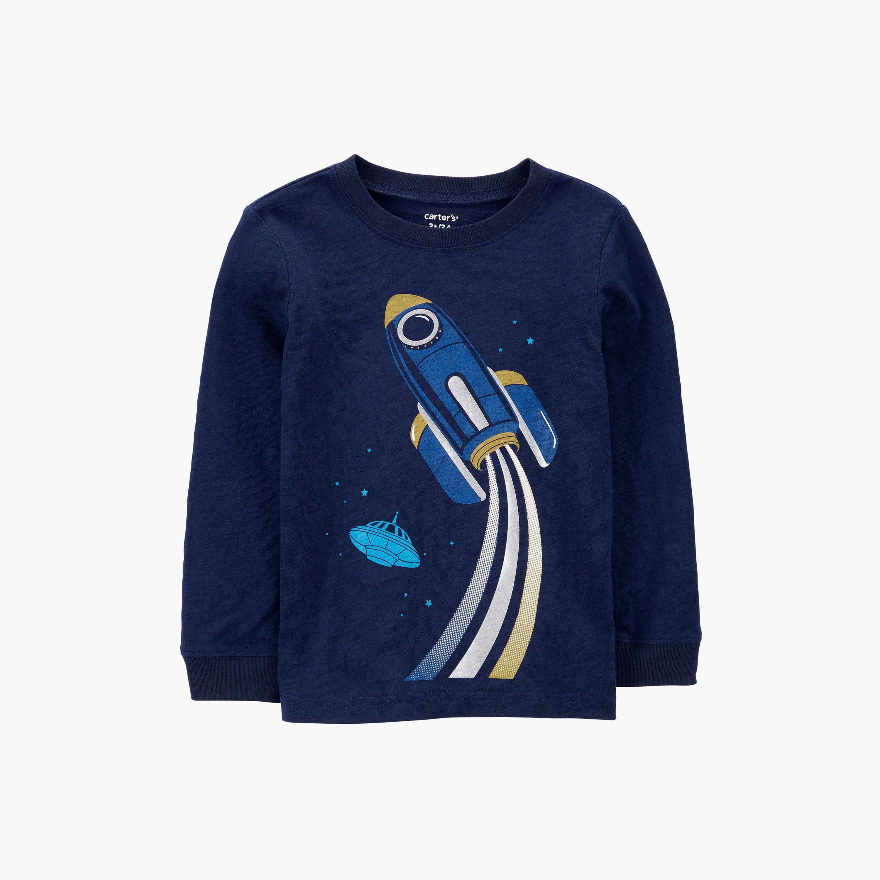 سويت شيرت بأكمام طويلة وطبعة فضاء من كارترز-baby-boys-clothing-winterwear-sweatshirts-image-1