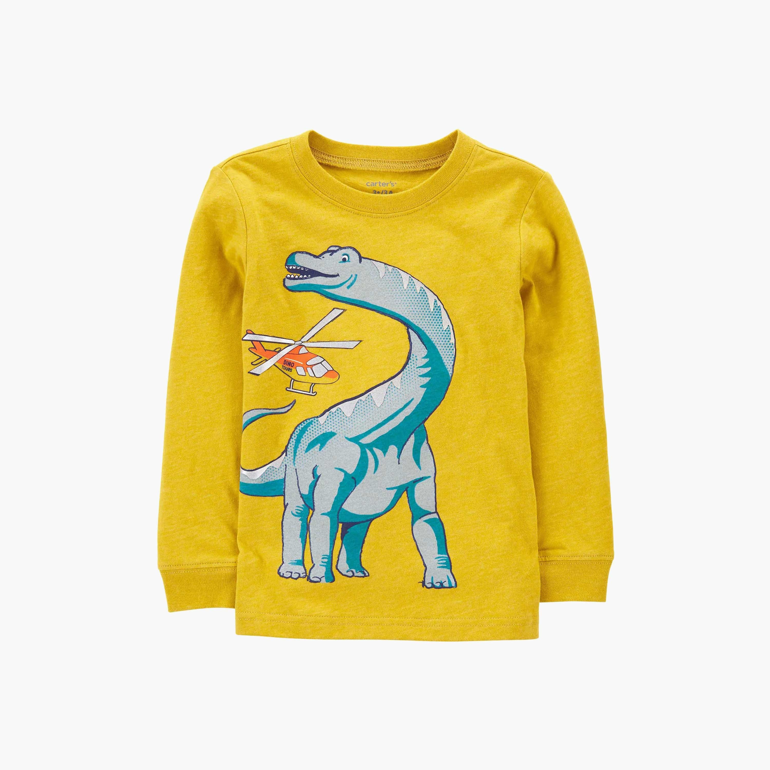سويت شيرت بأكمام طويلة وطبعة ديناصور من كارترز-baby-boys-clothing-winterwear-sweatshirts-image-1