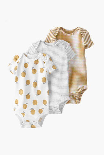 Buy 3-Pack Organic Cotton Bodysuits Online in UAE (40% Off) - Carter's
