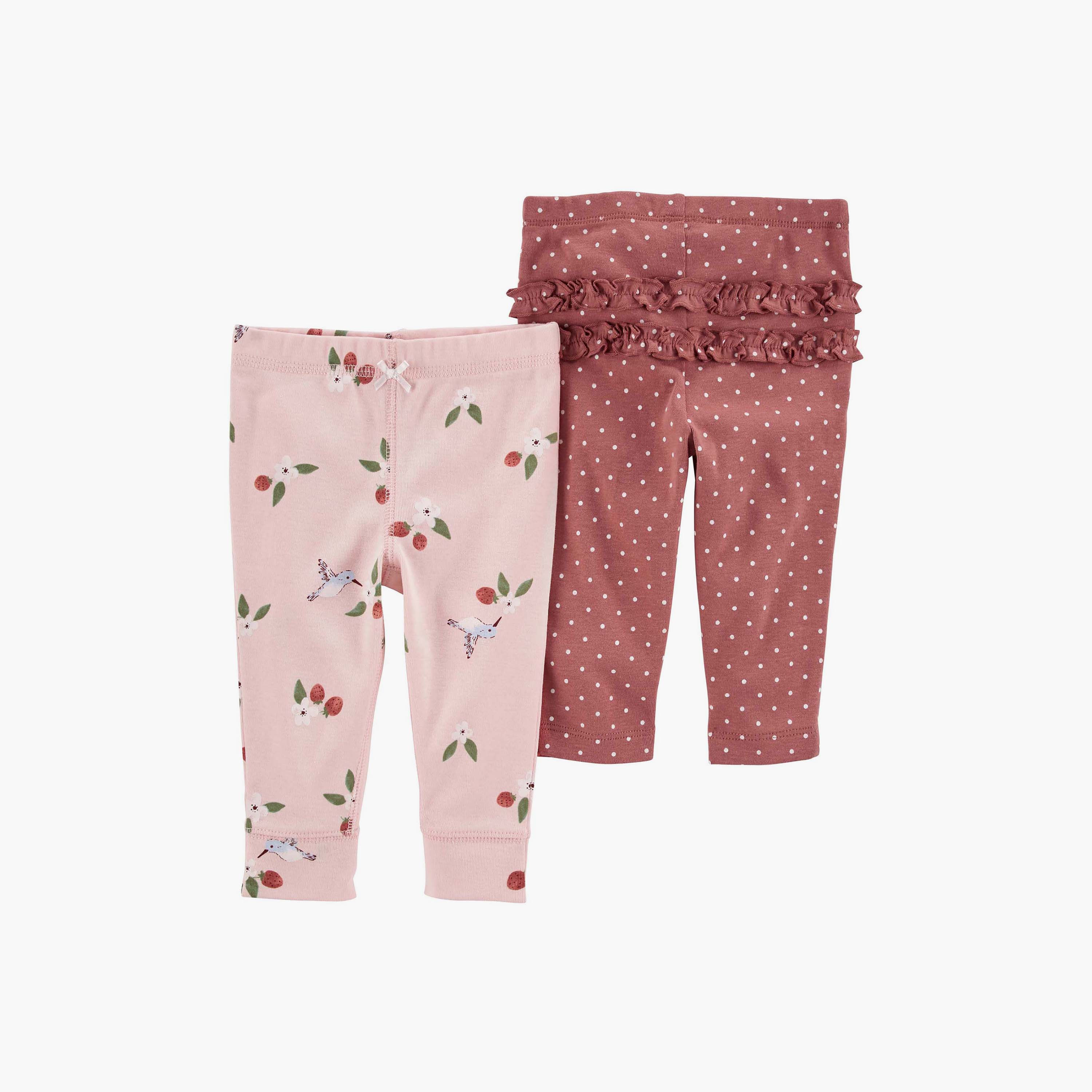 بنطال بيجاما بطبعة من كارترز - مجموعة من قطعتين-baby-girls-clothing-bottoms-joggersandtrackpants-image-1