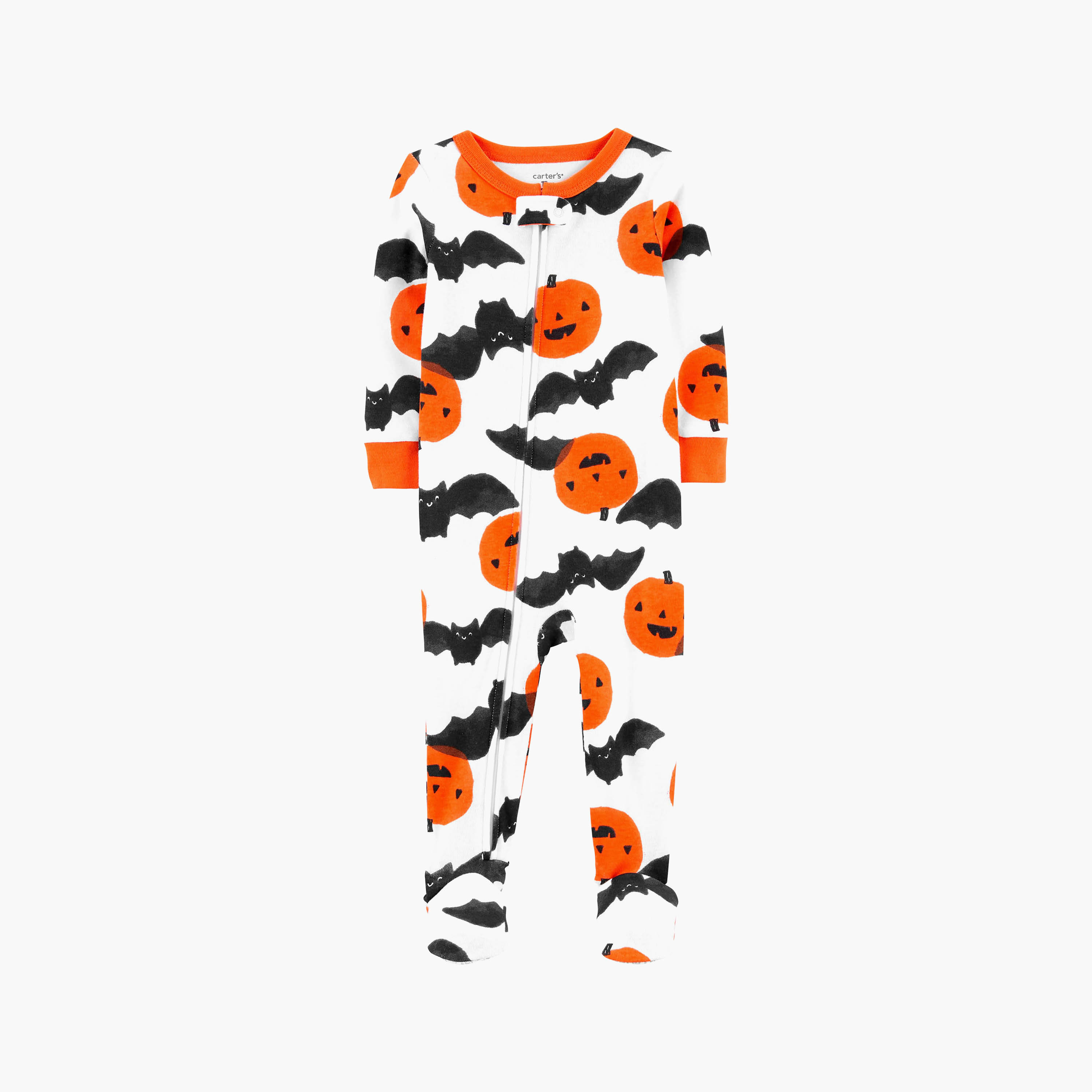 بدلة نوم بسحّاب غالق ثنائي الاتجاه بأرجل من كارترز-baby-girls-clothing-nightwear-sleepsuits-image-1