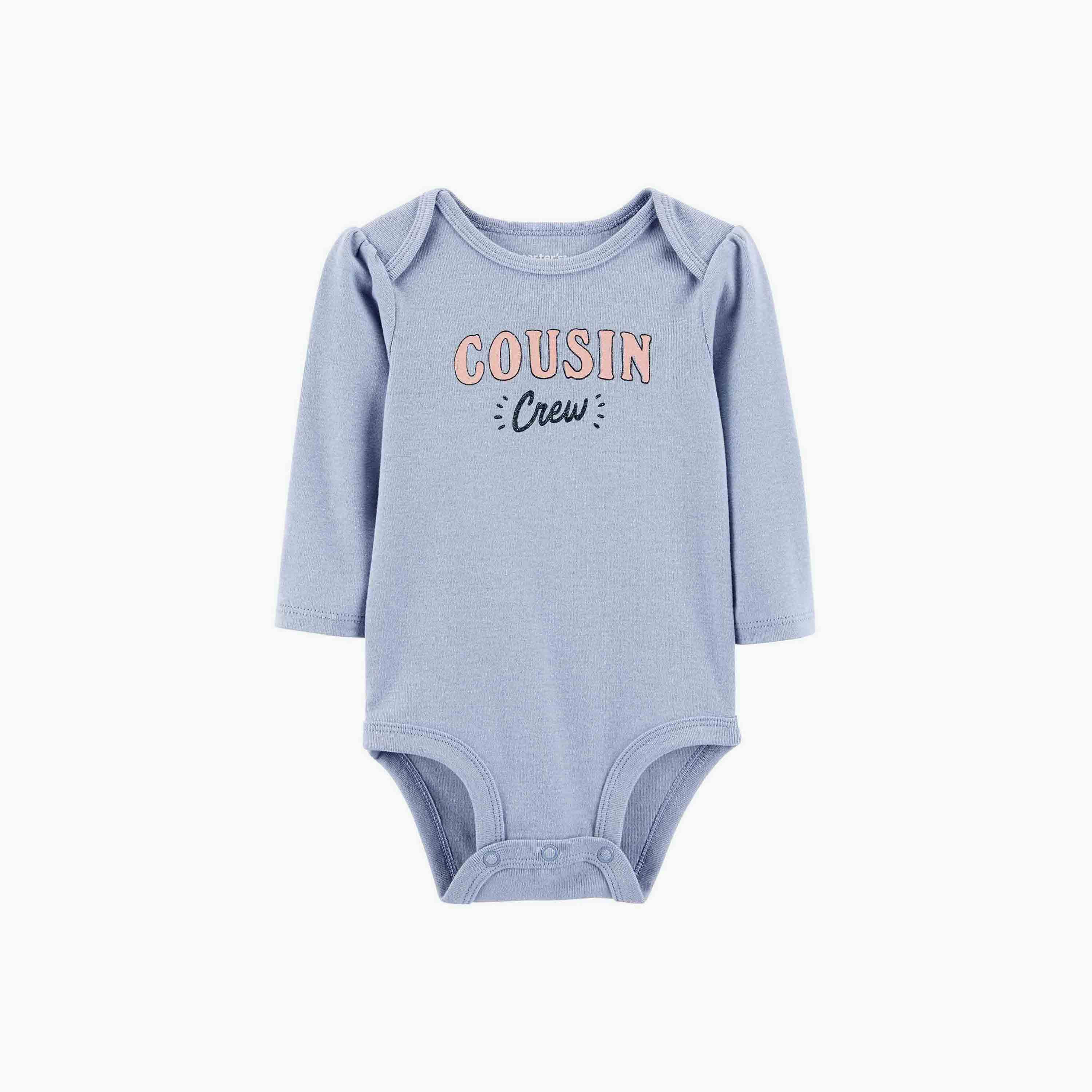 بودي سوت بأكمام طويلة وطبعة مميزة من كارترز -baby-girls-clothing-bodysuits-image-1