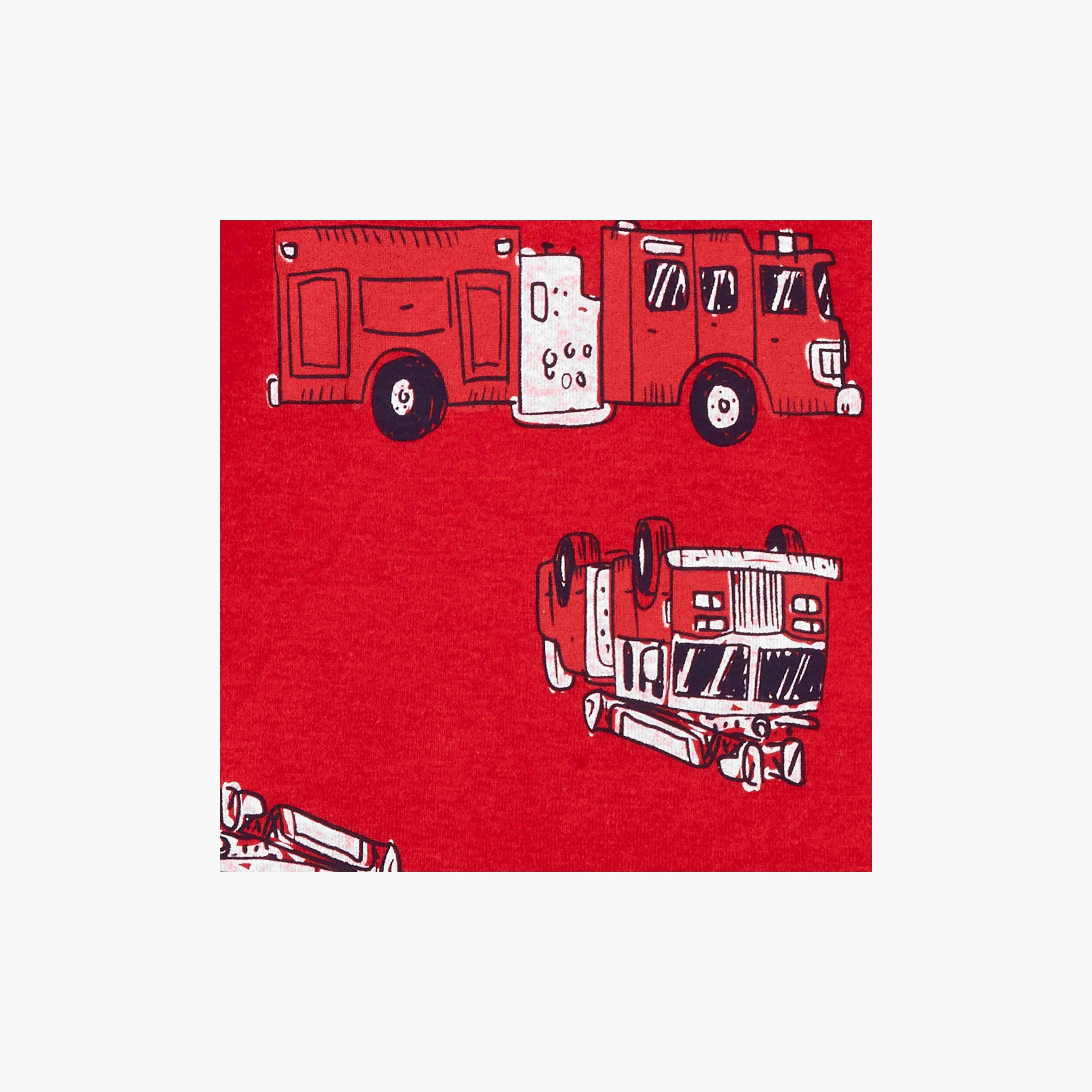 Carter's Firetruck T-shirts with Pyjamas Sleeping Outfit-Set of 4-baby-boys-clothing-nightwear-pyjamasets-image-2