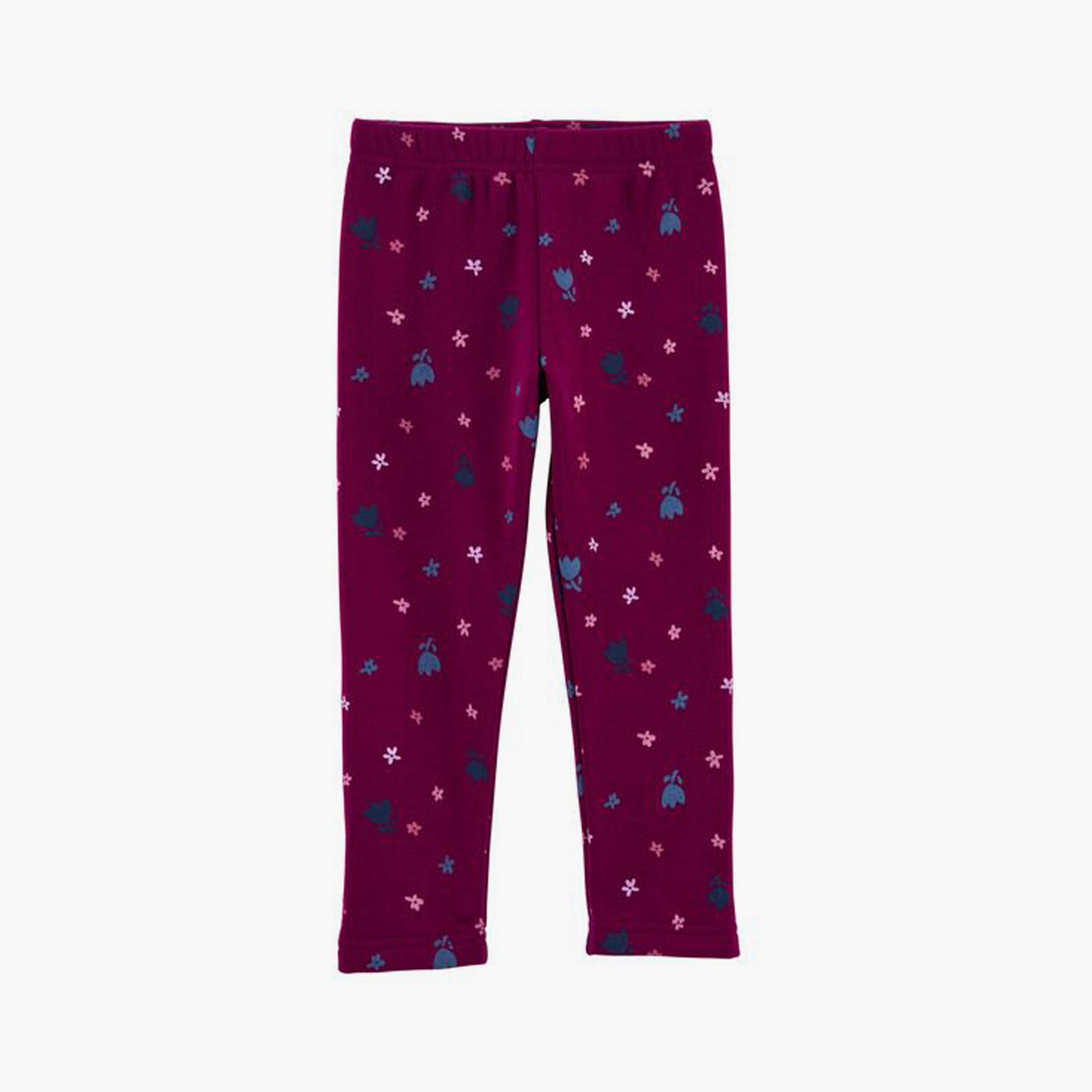 بنطال المطاطي المطبوع بالزهور من كارترز-baby-girls-clothing-bottoms-leggings-image-1