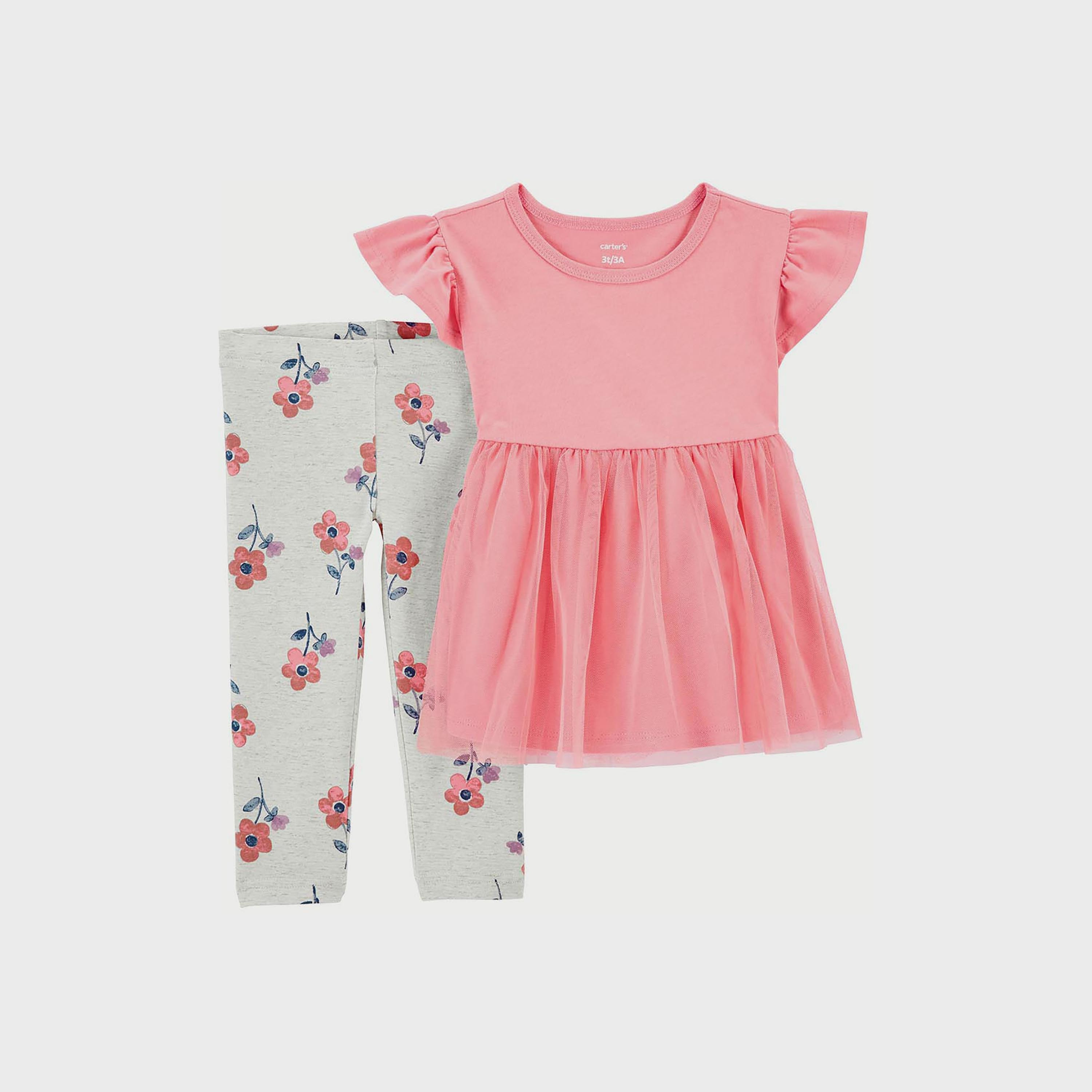 Buy Girls Legging Floral & Stripe Print With Elasticated Waistband - Pack  Of 3 - Pink White Online at Best Price | Mothercare India