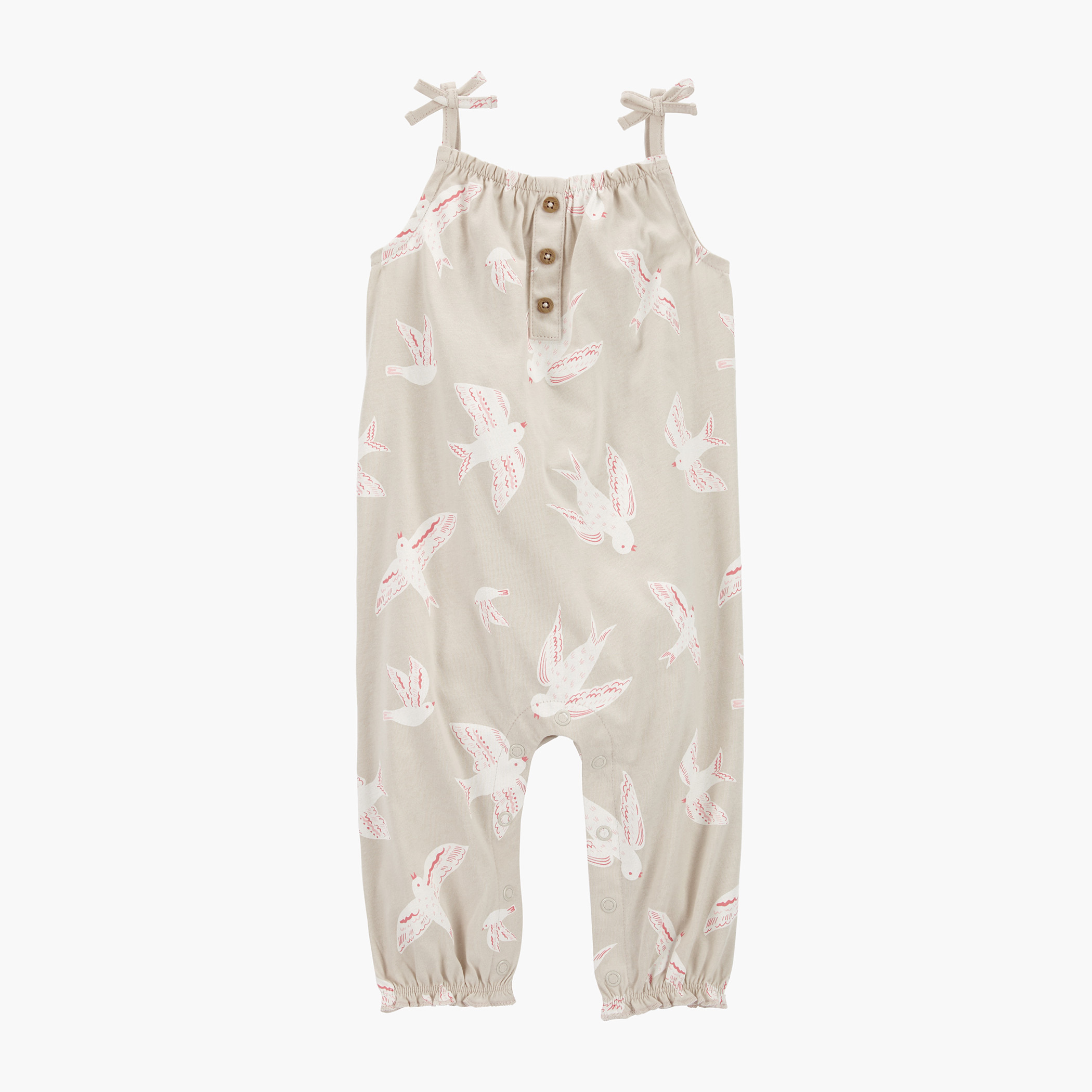 Buy Carter s All Over Bird Print Jumpsuit with Tie Ups Online Babyshop UAE