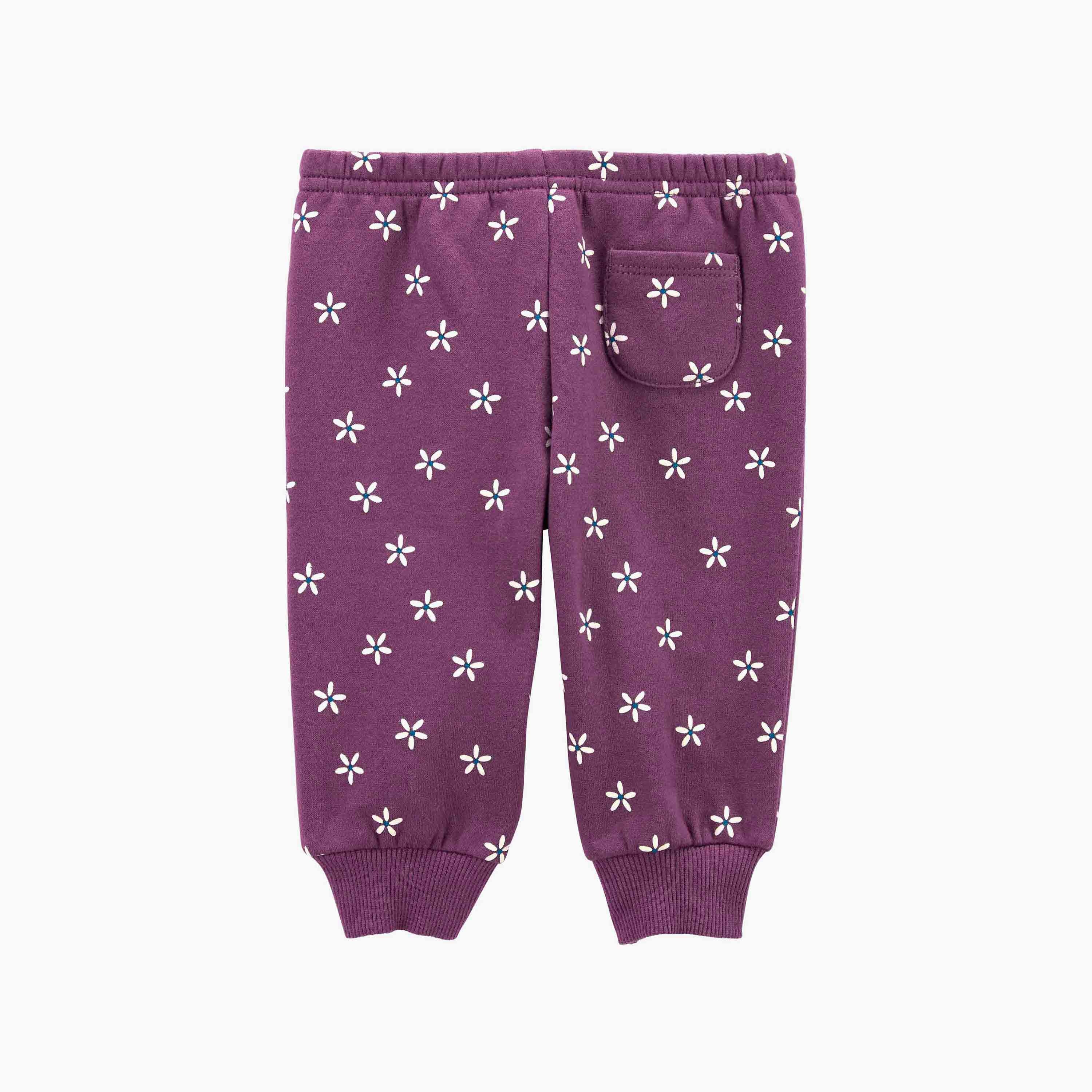 بنطلون رياضي صوف فلورال من كارترز-baby-girls-clothing-bottoms-joggersandtrackpants-image-2
