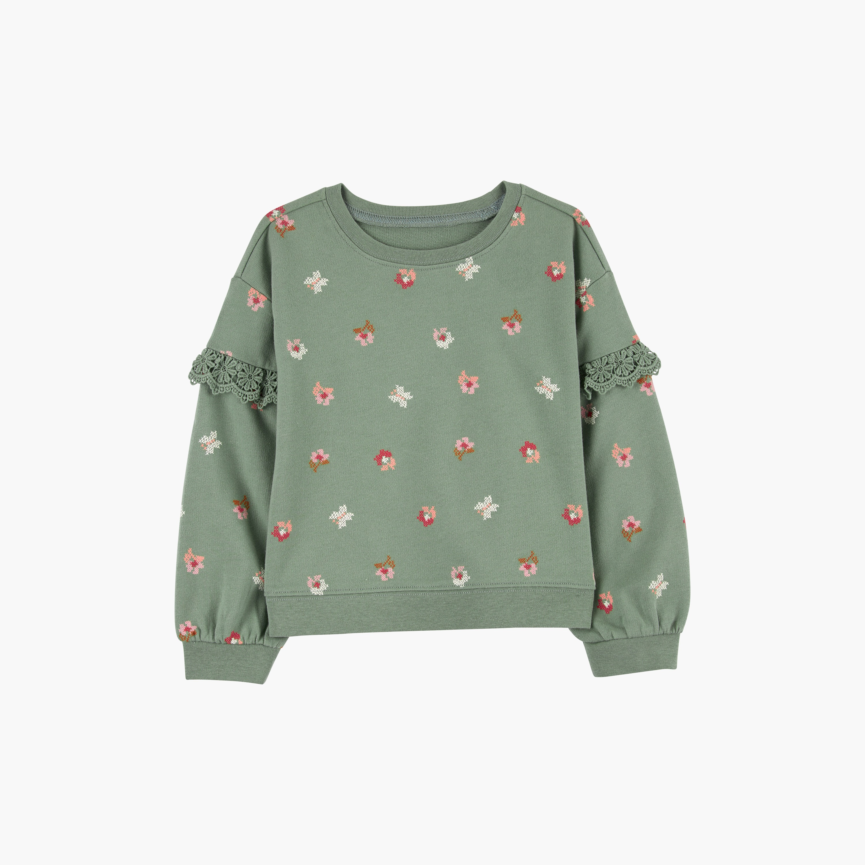 سويتشيرت فرينش تيري فراشة من كارترز-baby-girls-clothing-winterwear-sweatshirts-image-1