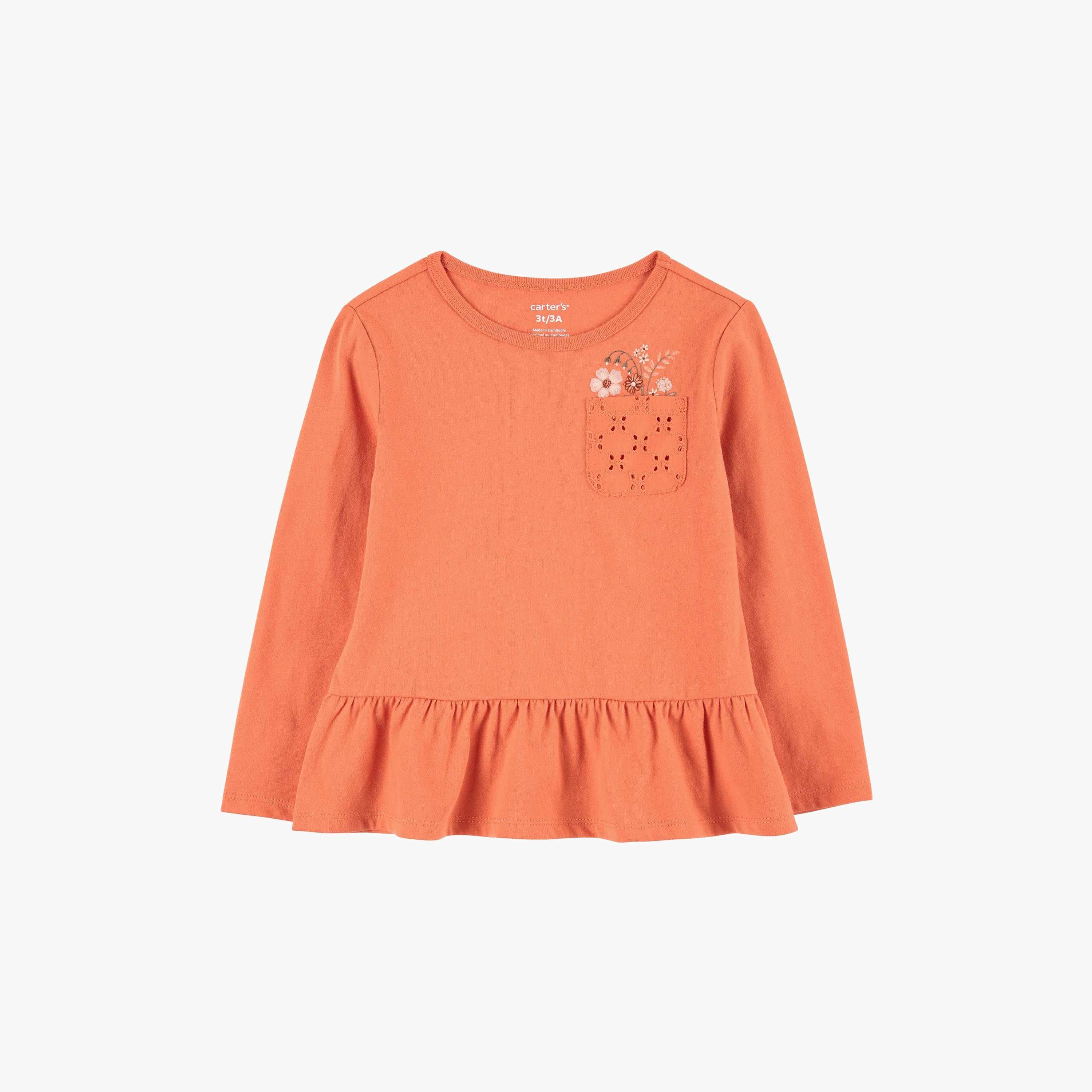 تي شيرت بجيب بيبلوم من كارترز-baby-girls-clothing-tshirts-image-1