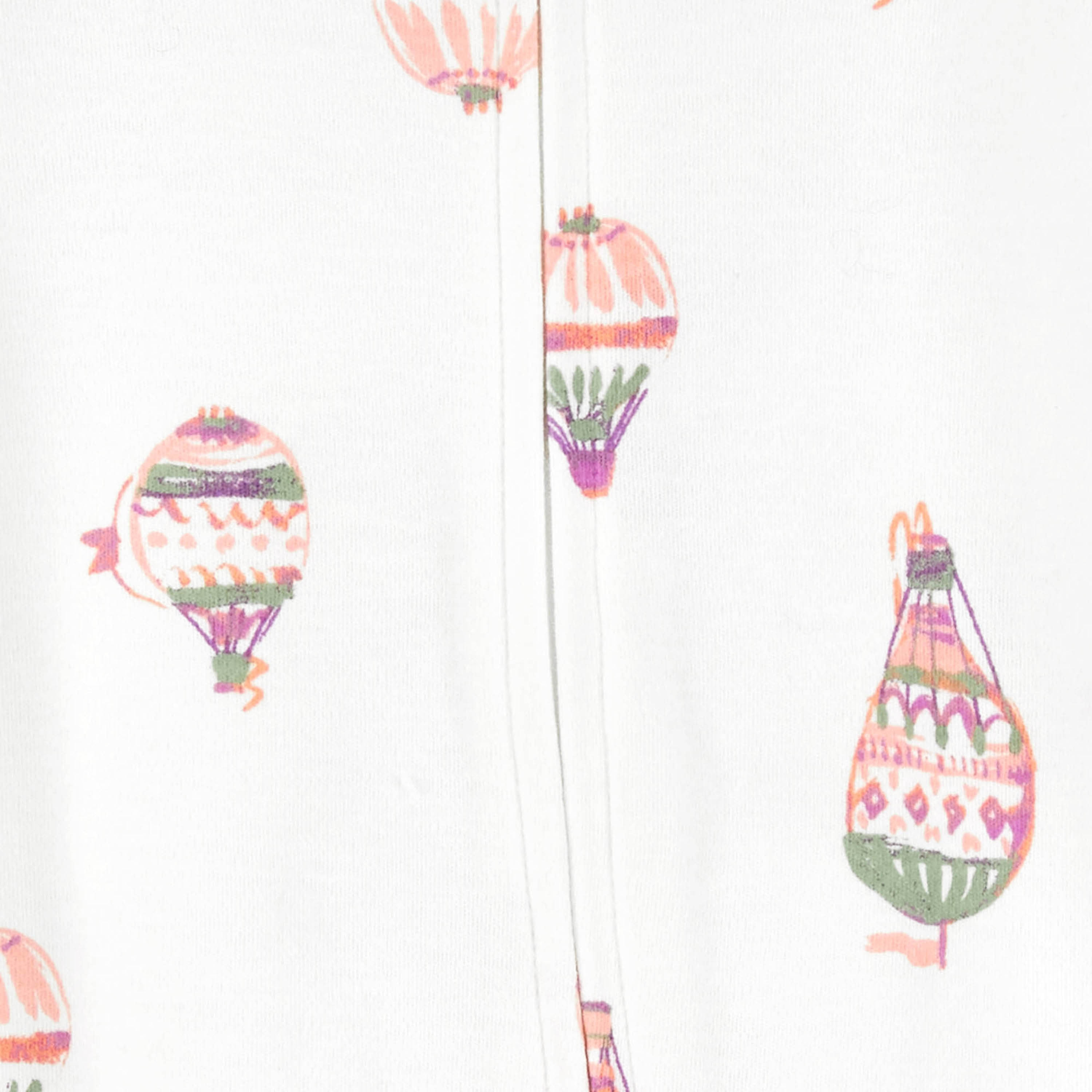 طقم نوم ولعب قطن بسحاب في الأتجاهين منطاد من كارترز-baby-girls-clothing-nightwear-sleepsuits-image-2