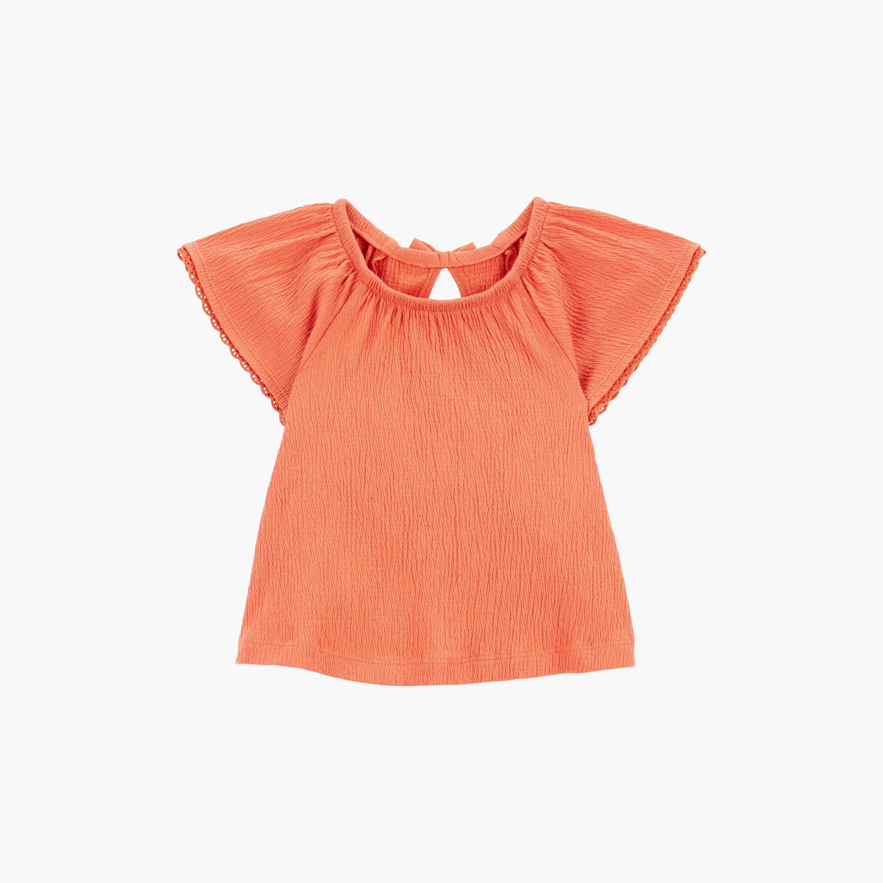 بلوزة سادة بأكمام كاب من كارترز-cpbaby-clothing-girls-tops-blouses-image-1