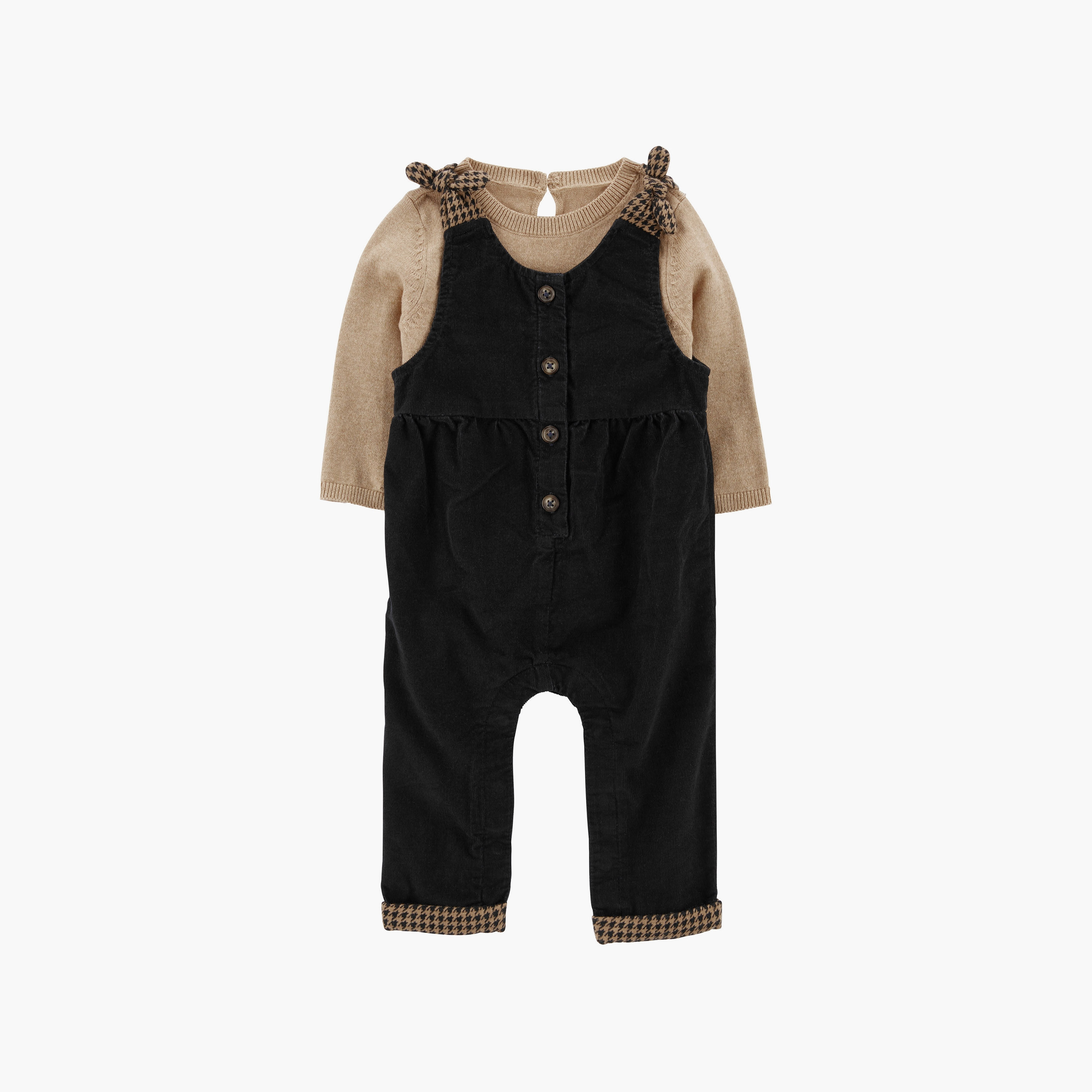 دنغري قطعتين بأكمام طويلة مع سترة من كارترز-baby-girls-clothing-setsandcoords-image-1