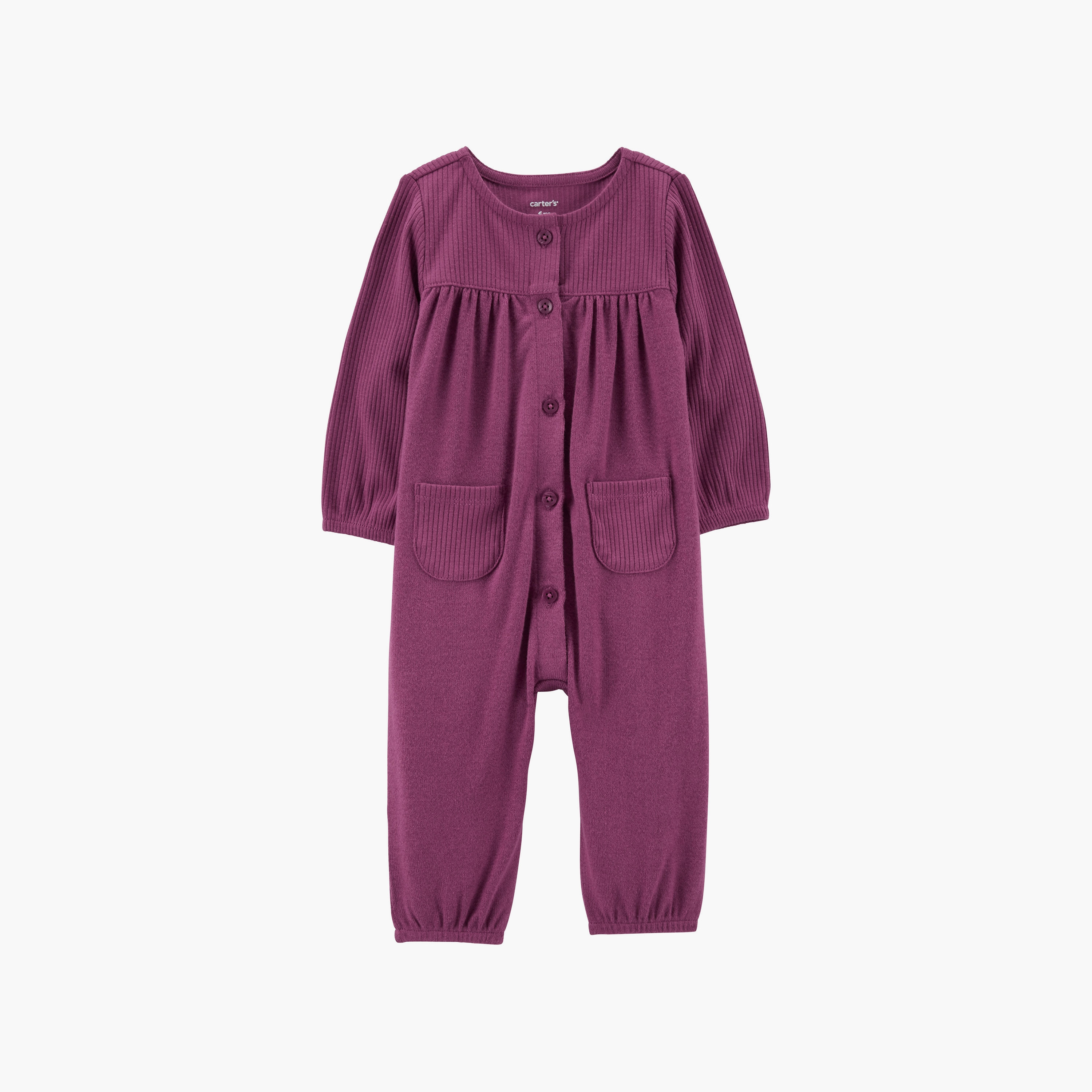 رومبير سادة بأكمام طويلة من كارترز-baby-girls-clothing-rompers-image-1