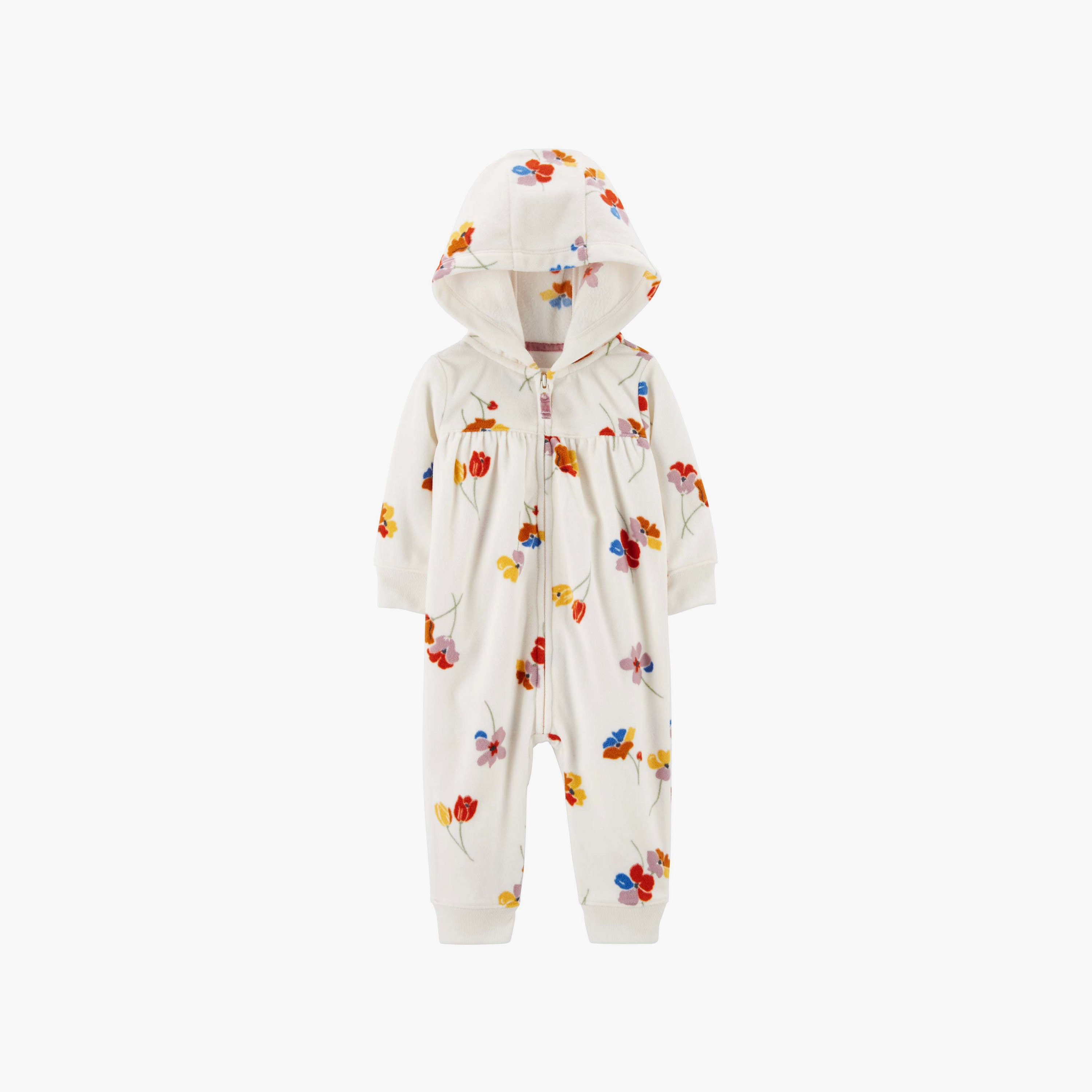 رومبير بأكمام طويلة وطبعات زهور  من كارترز-baby-girls-clothing-rompers-image-1