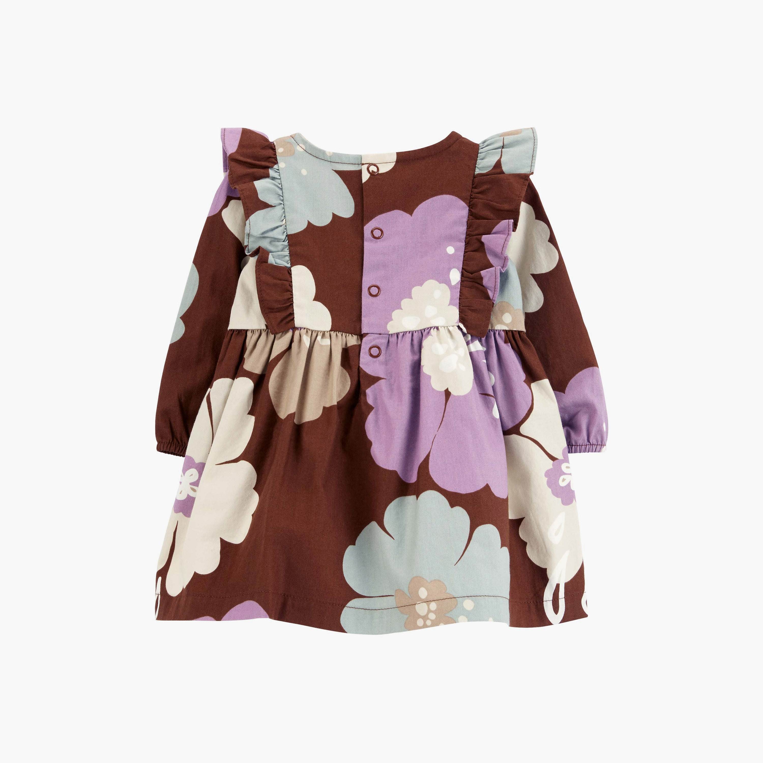 فستان قطعتين بأكمام طويلة وطبعات زهور مع غطاء للحفاضات من كارترز-baby-girls-clothing-dressesandjumpsuits-image-2