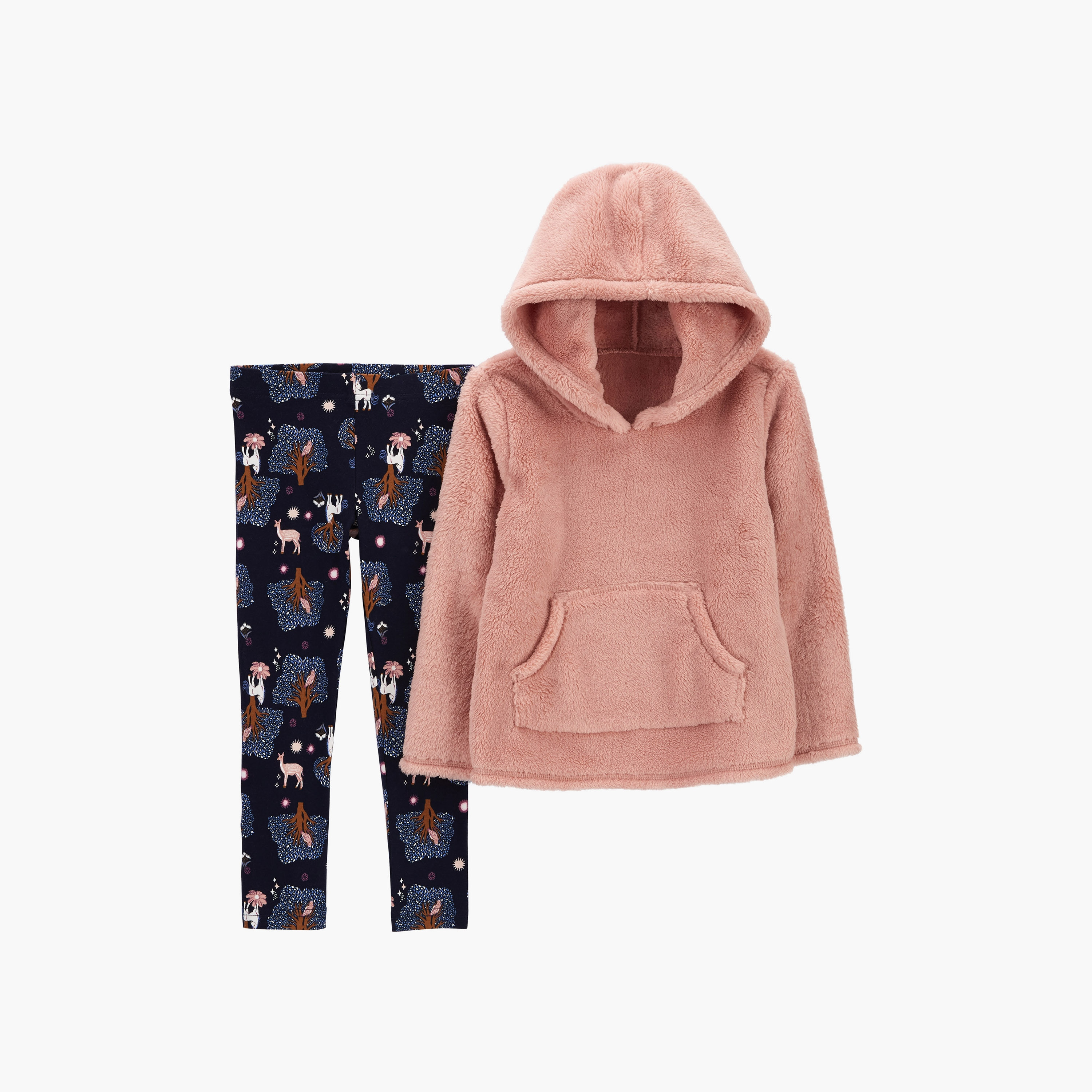 هودي بأكمام طويلة مطبوع قطعتين مع بنطال ضيق من كارترز-baby-girls-clothing-setsandcoords-image-1