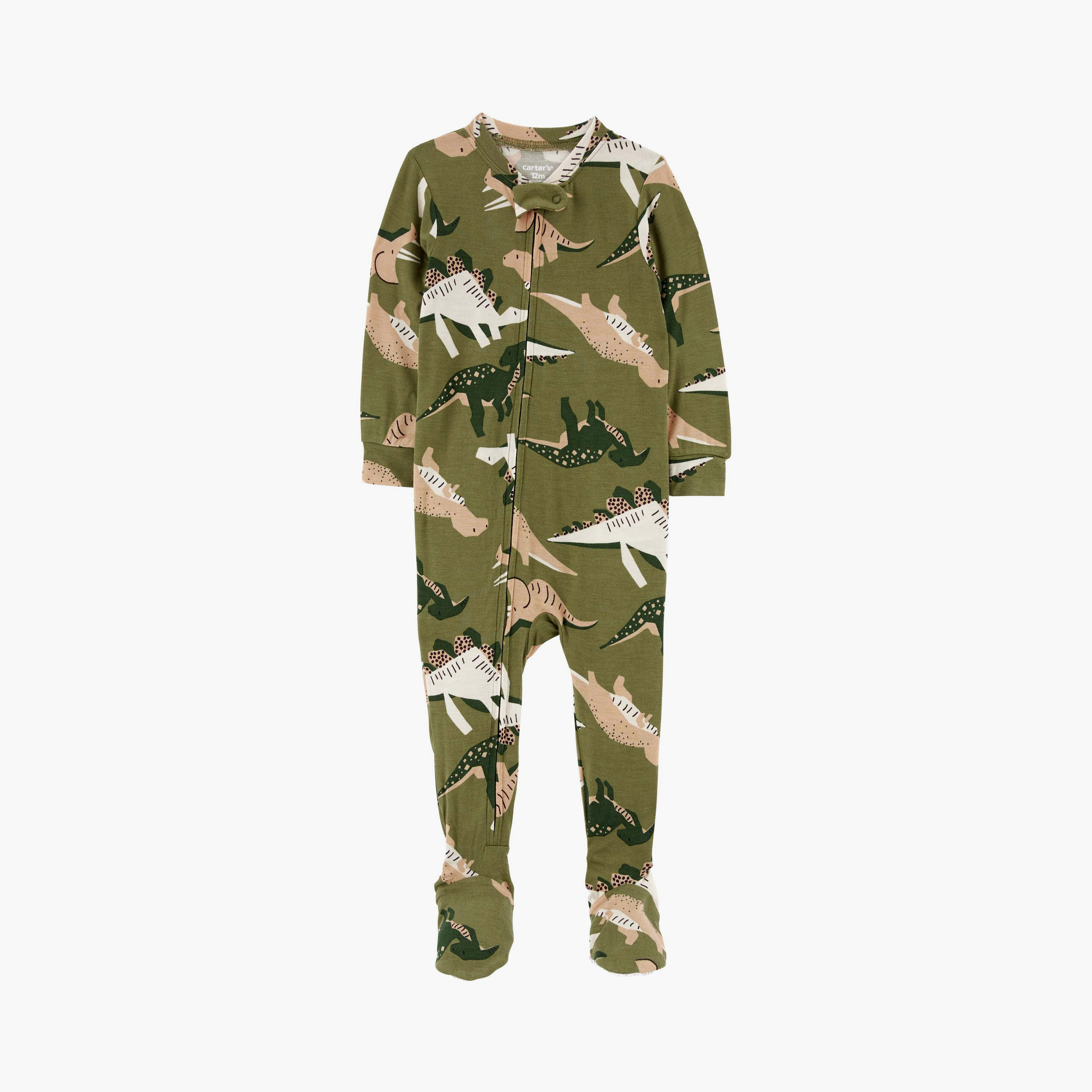 بدلة نوم مطبوعة بأكمام طويلة من كارترز-baby-boys-clothing-nightwear-sleepsuits-image-1