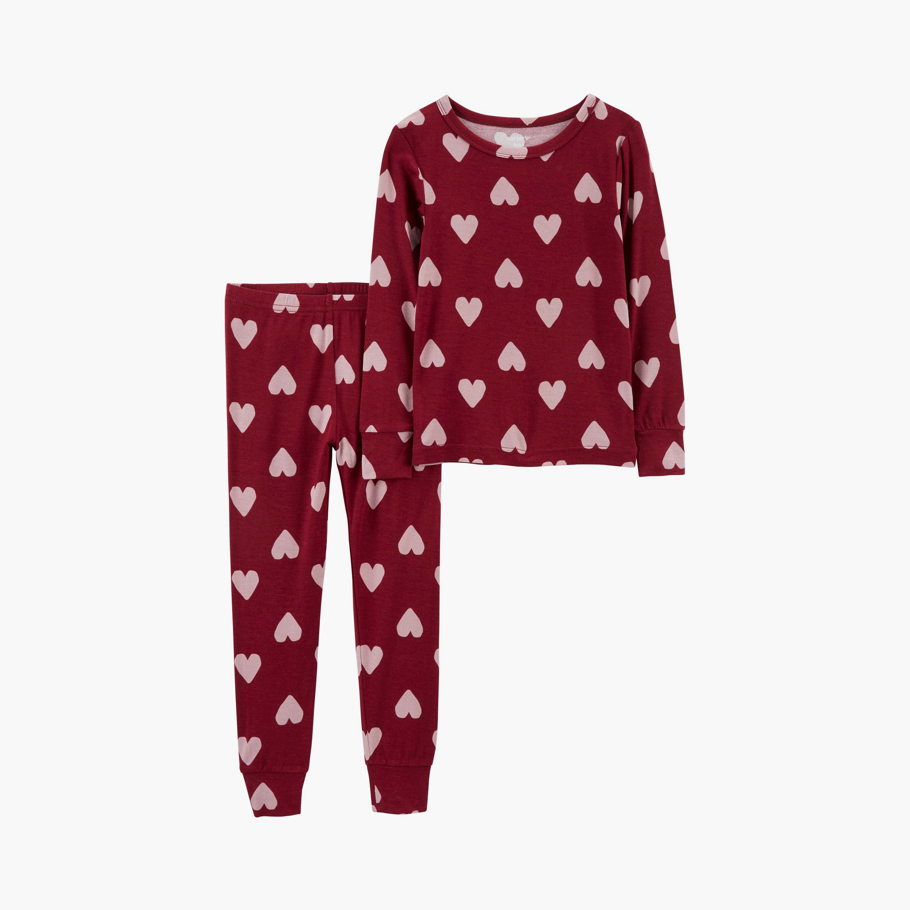 تي شيرت مطبوع بأكمام طويلة قطعتين مع بنطال ركض من كارترز-baby-girls-clothing-setsandcoords-image-1