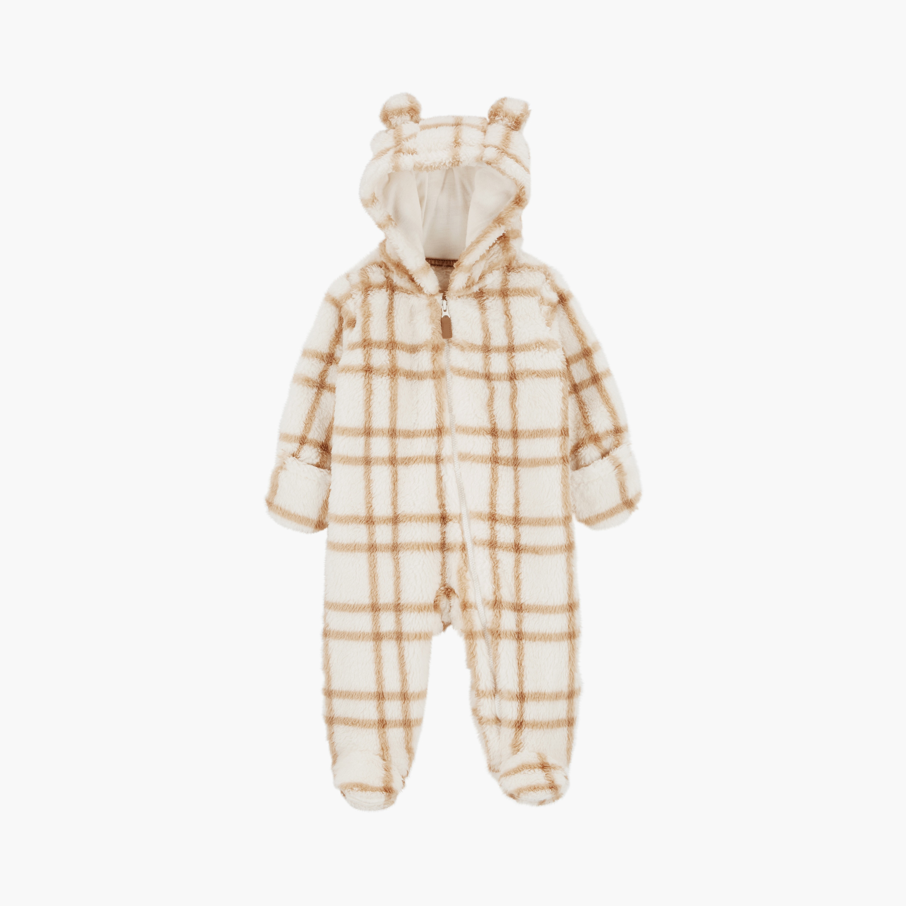 بدلة نوم مربعات بأكمام طويلة من كارترز-baby-girls-clothing-nightwear-sleepsuits-image-1