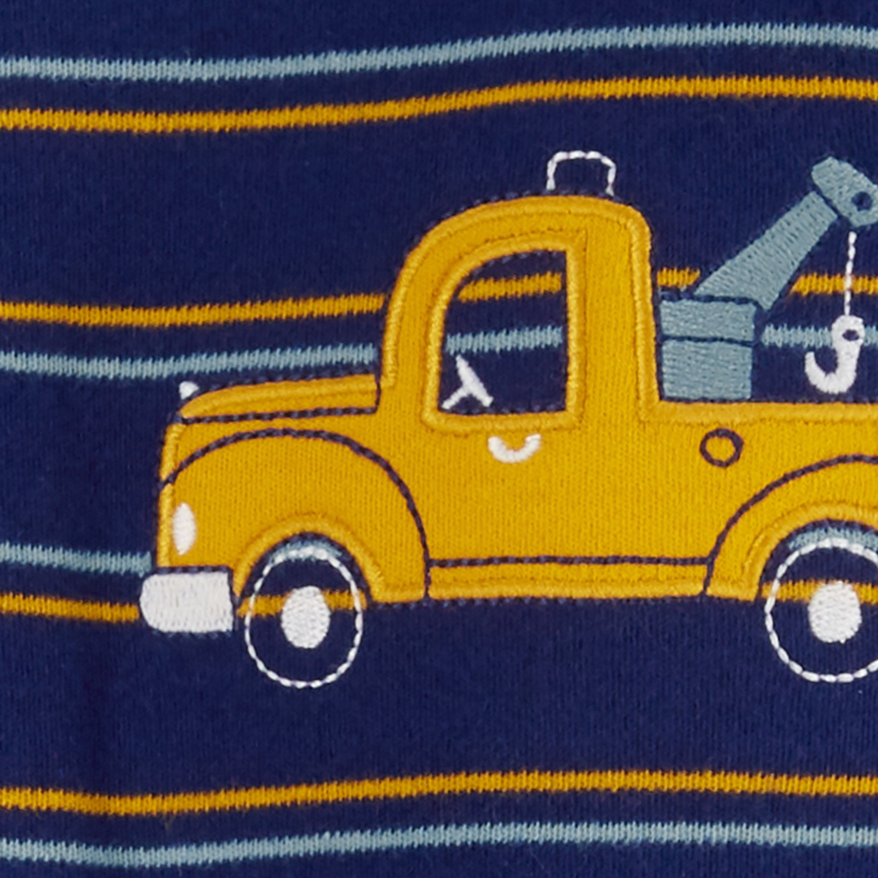 بدلة نوم بأكمام طويلة نافي تراك أرت من كارترز-baby-boys-clothing-nightwear-sleepsuits-image-2