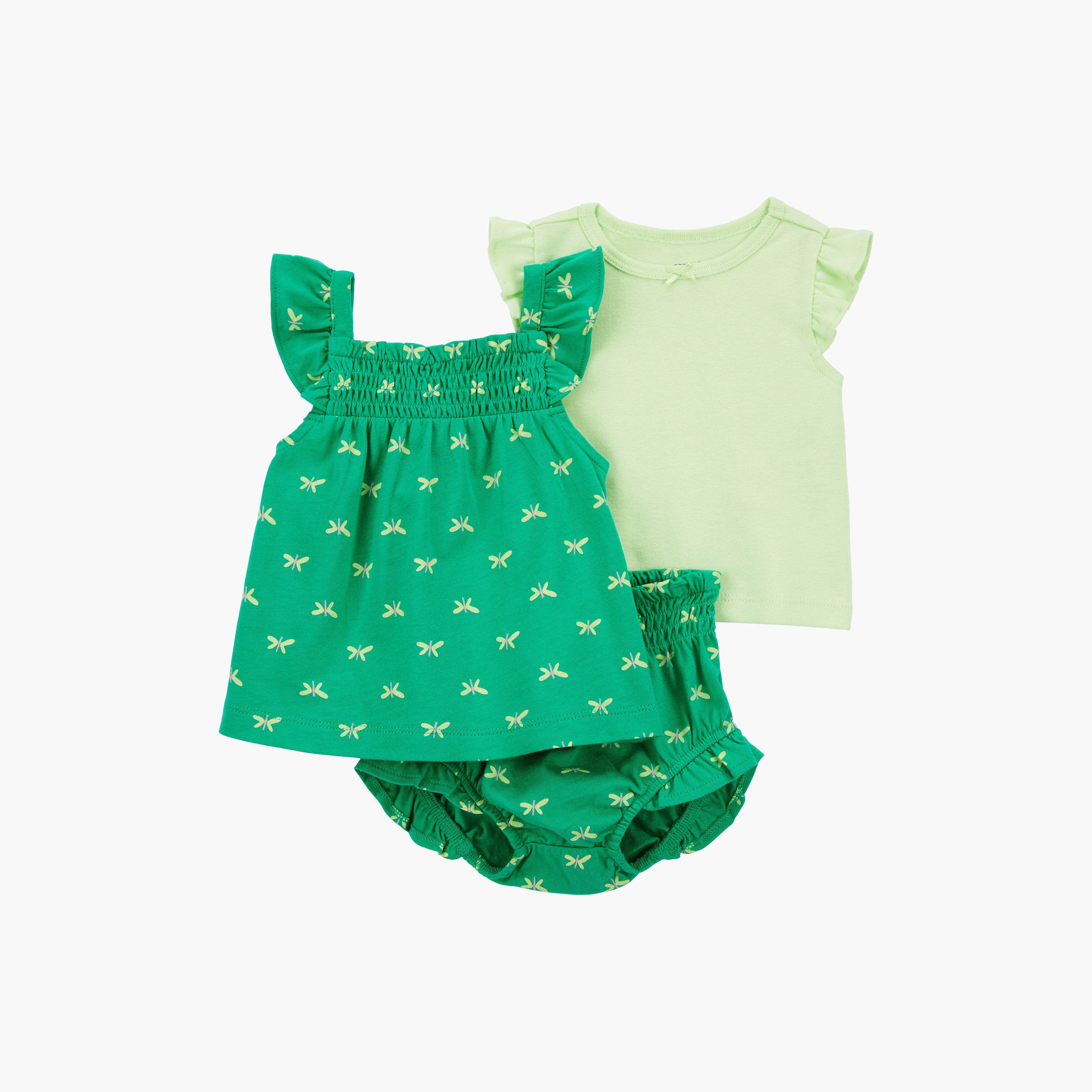 مجموعة شورت صغير 3 قطع فراشة من كارترز-girls-clothing-setsandcoords-image-1