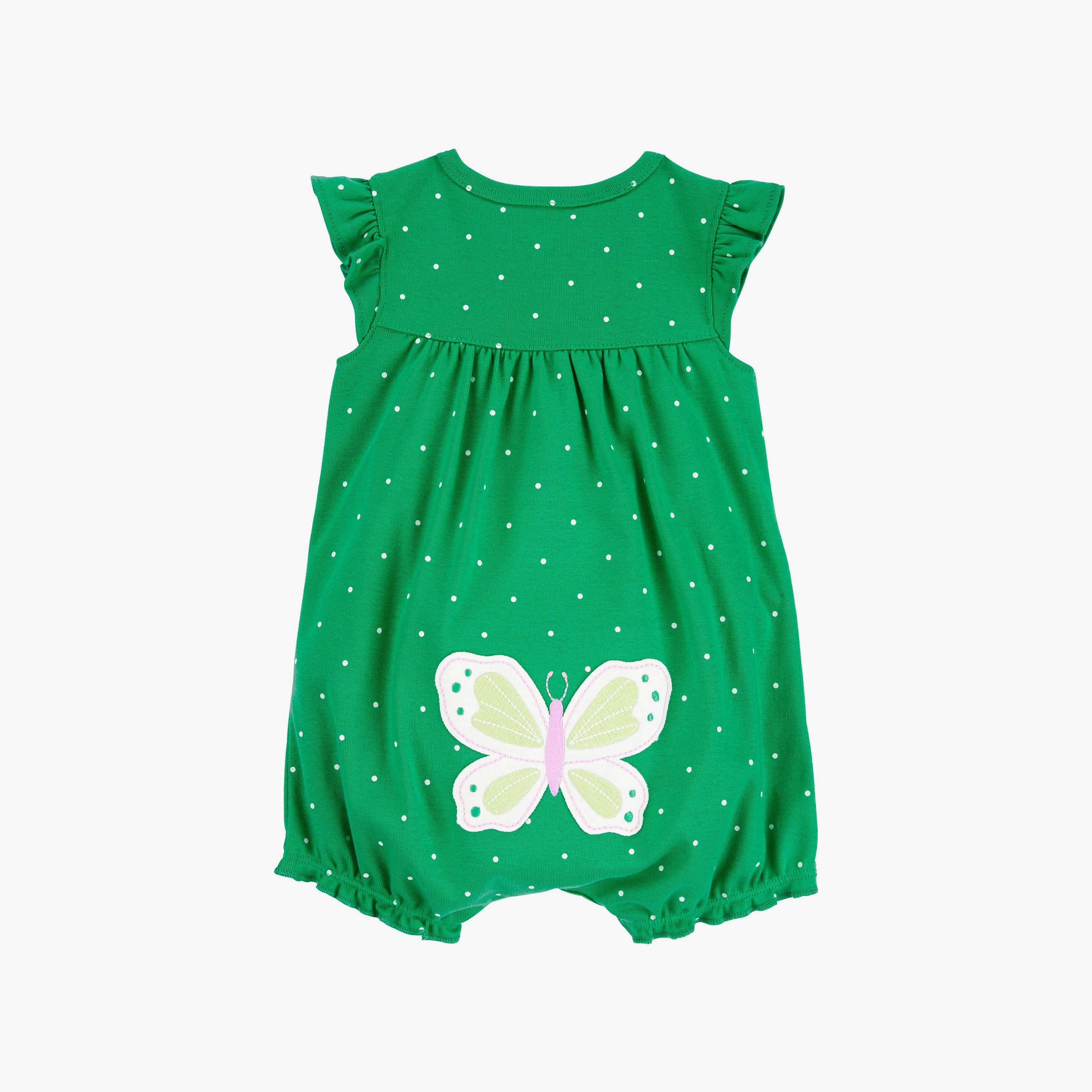 رومبير بكباسين بأكمام قصيرة بولكا دوت من كارترز-baby-girls-clothing-rompers-image-2