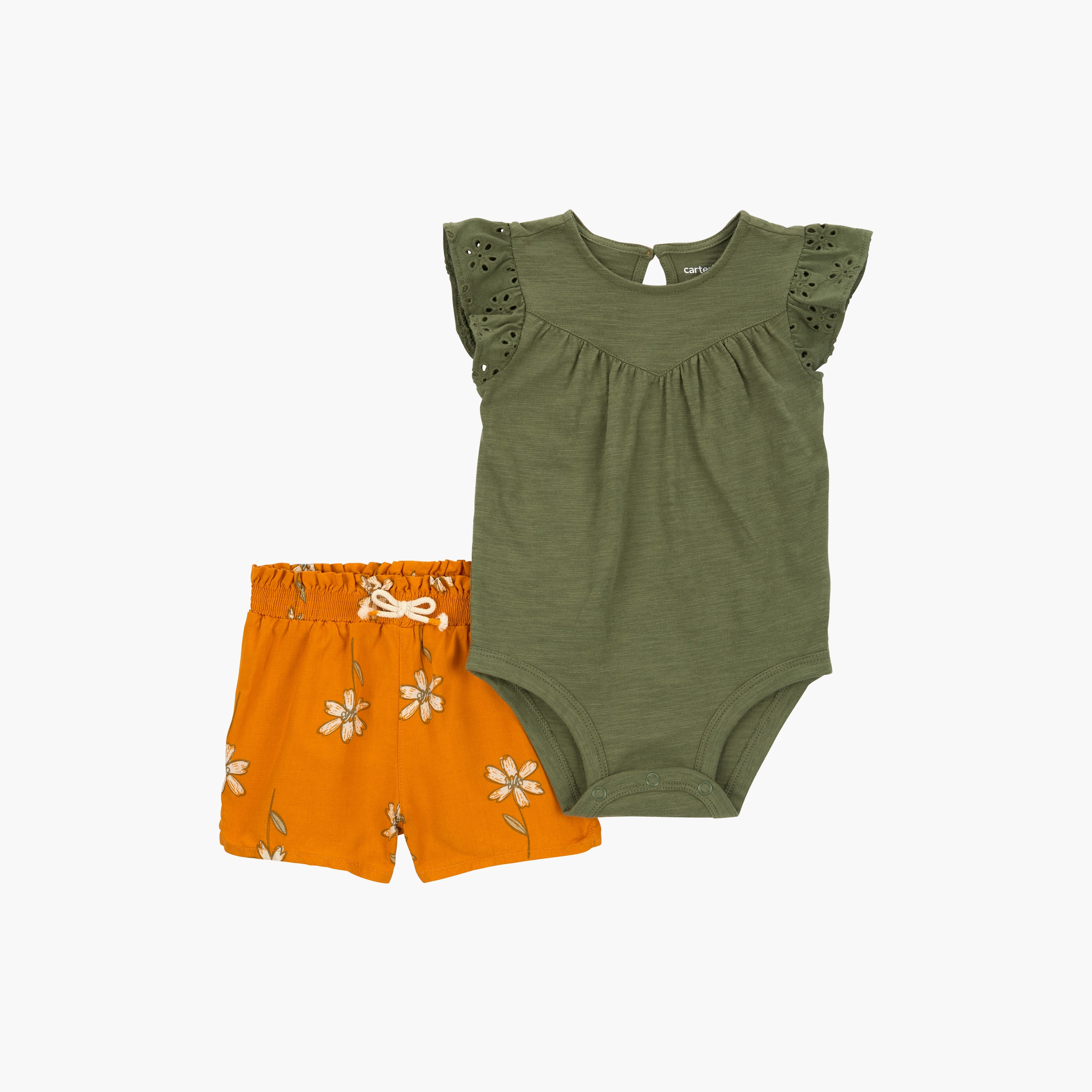 Carter's 2-Piece Cap Sleeves Eyelet Bodysuit with Shorts-girls-clothing-setsandcoords-image-1
