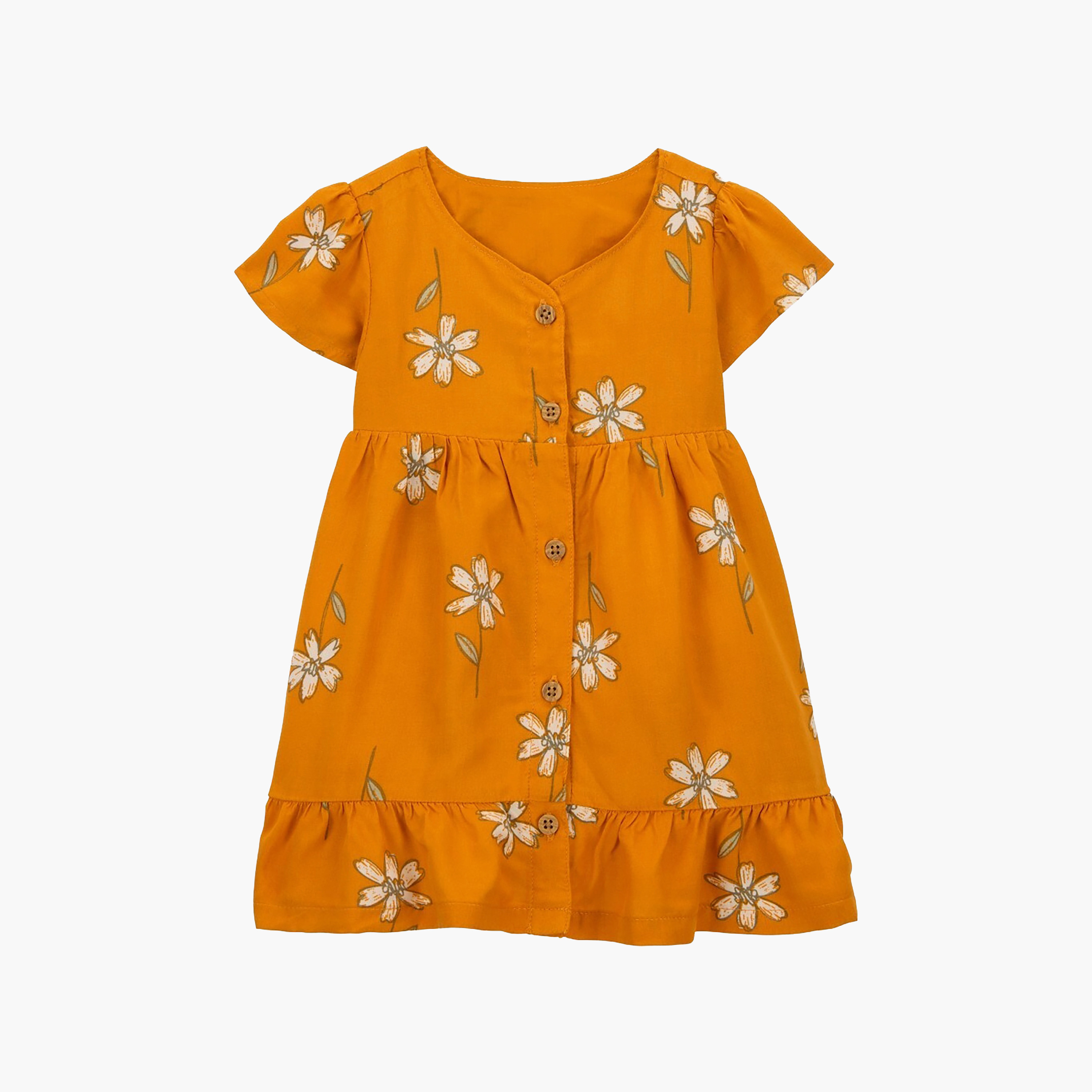 فستان بأكمام قصيرة وطبعة زهور مع بلومر من كارترز-baby-girls-clothing-dressesandjumpsuits-image-2
