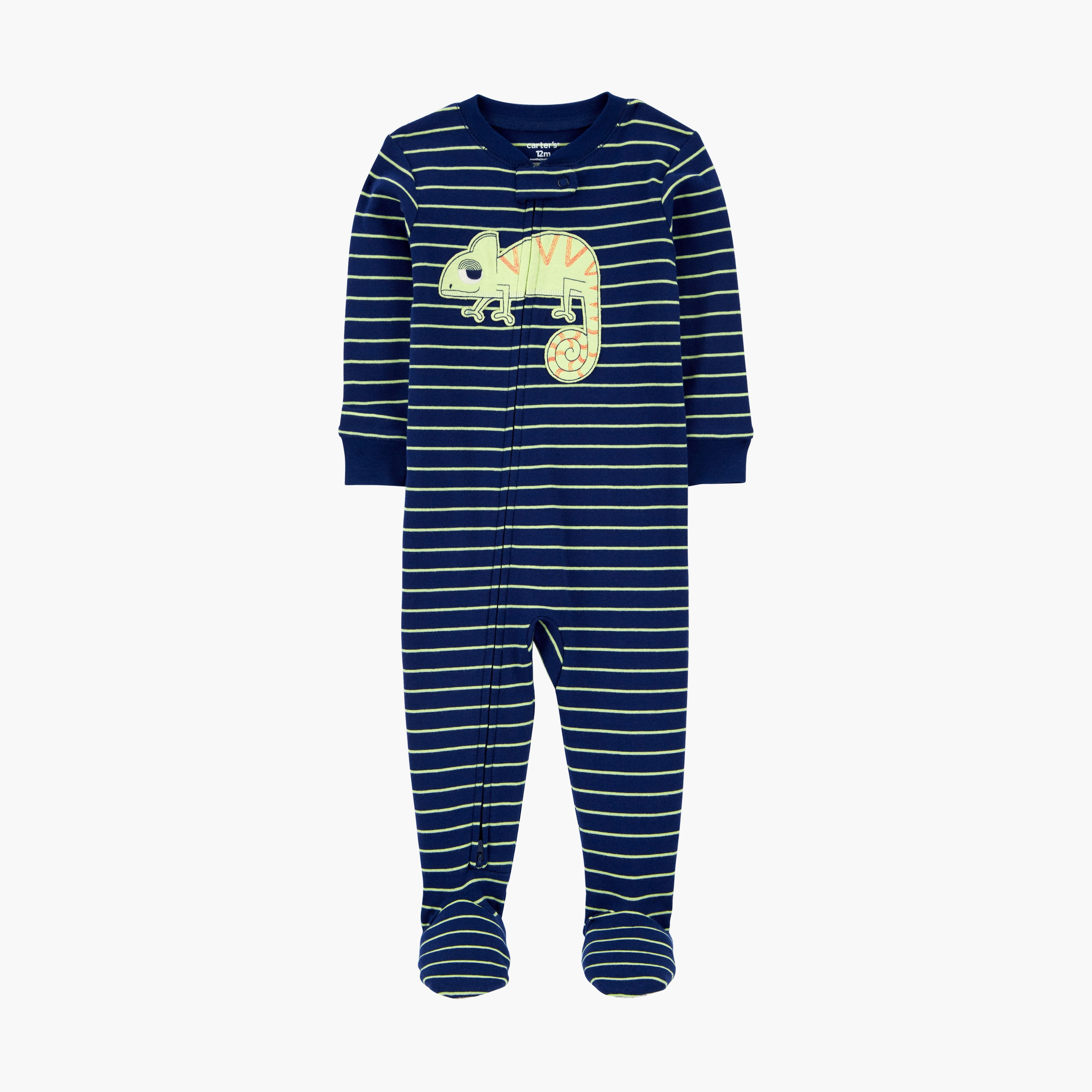 بدلة نوم مخططة بأكمام طويلة من كارترز-baby-boys-clothing-nightwear-sleepsuits-image-1