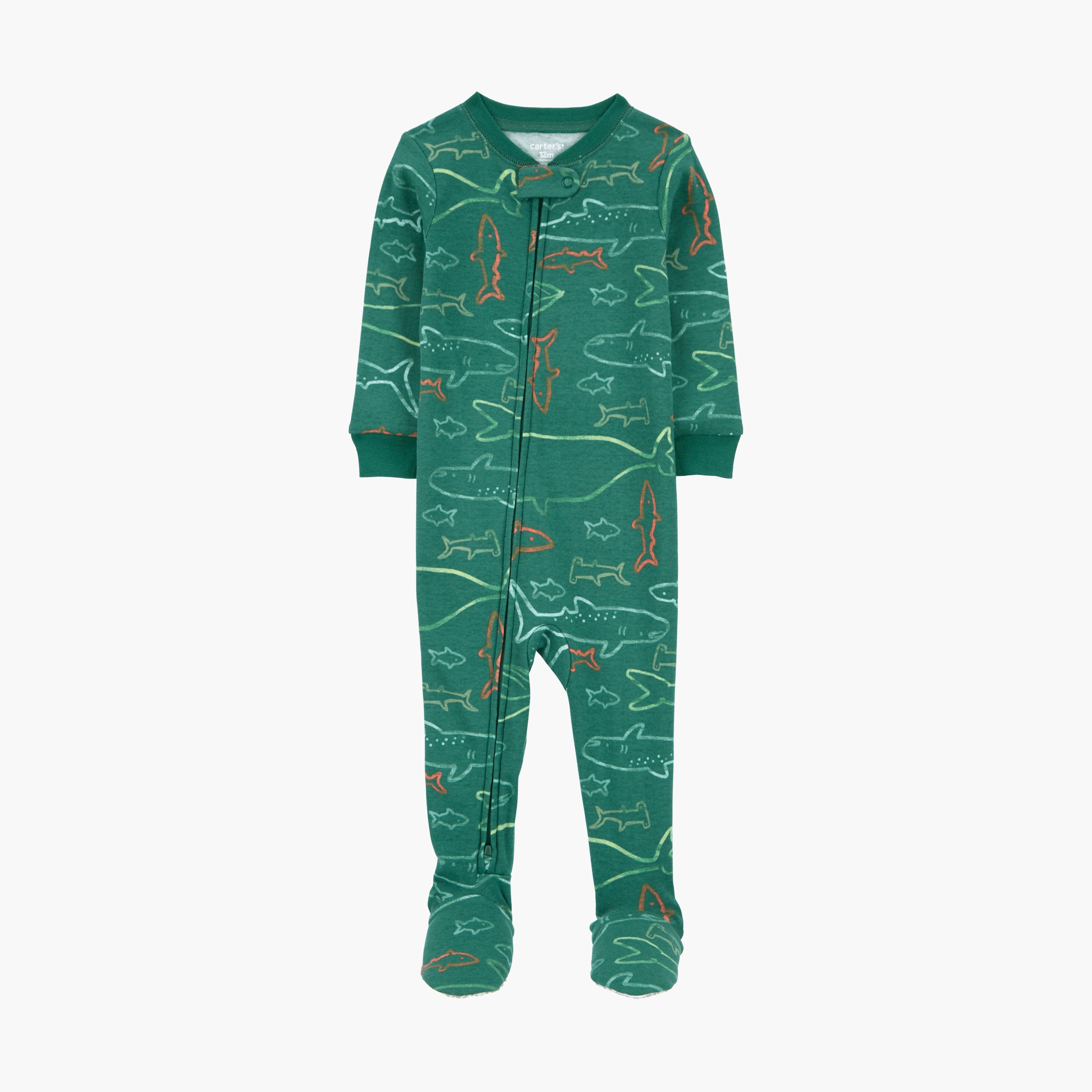 بدلة نوم بأكمام طويلة مطبوعة من كارترز-baby-boys-clothing-nightwear-sleepsuits-image-1