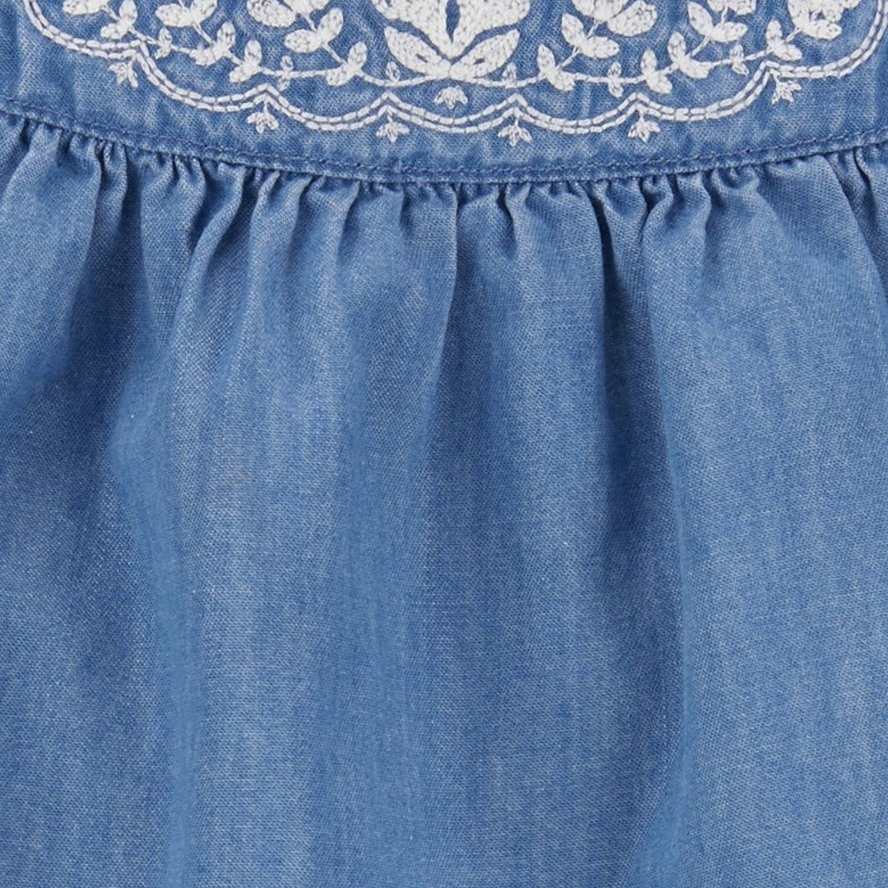 فستان بأكمام قصيرة مطبوع عليه زهور مع غطاء حفاضات من كارترز-girls-clothing-dressesandjumpsuits-image-4