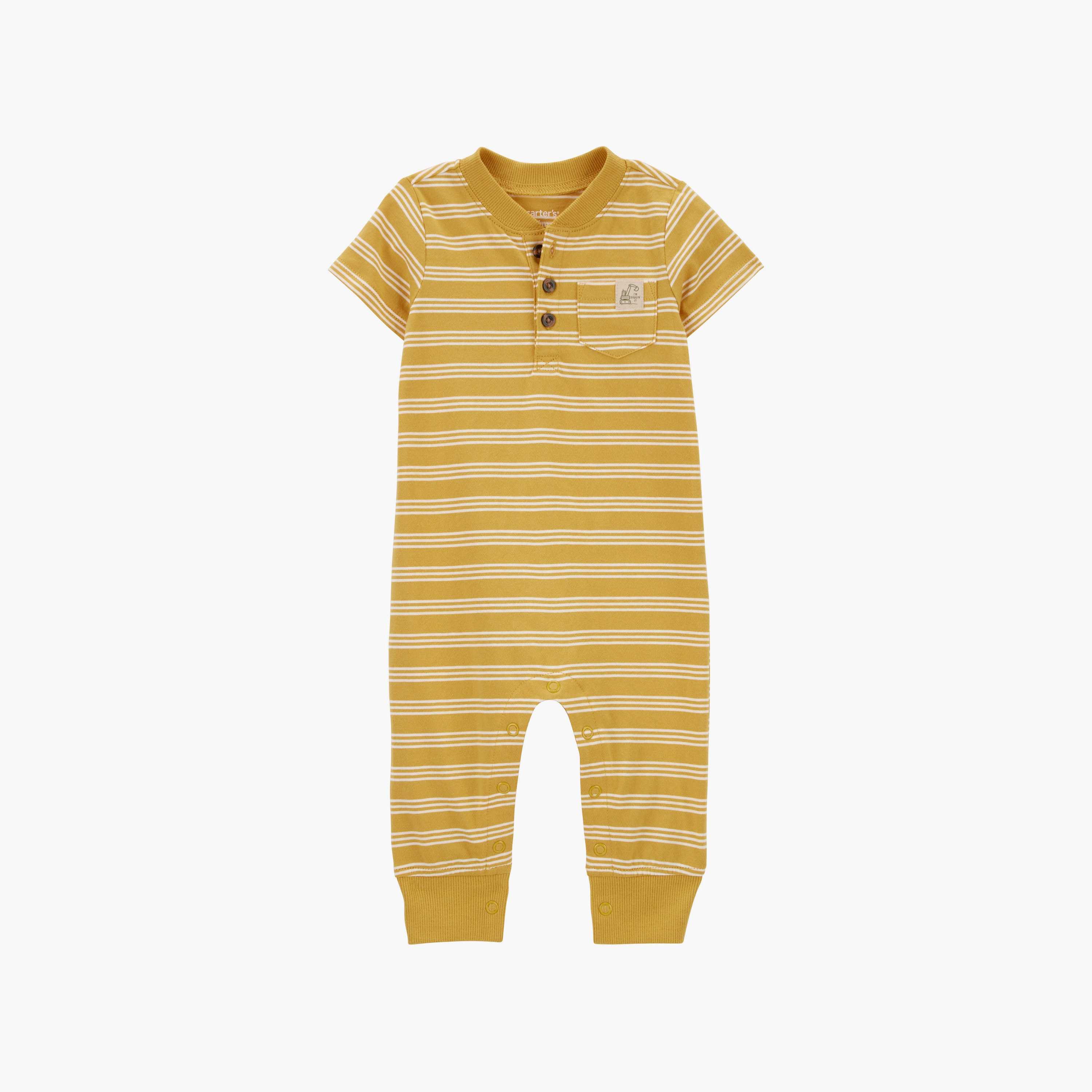 رومبير مخطط بأكمام قصيرة  من كارترز-baby-boys-clothing-rompers-image-1