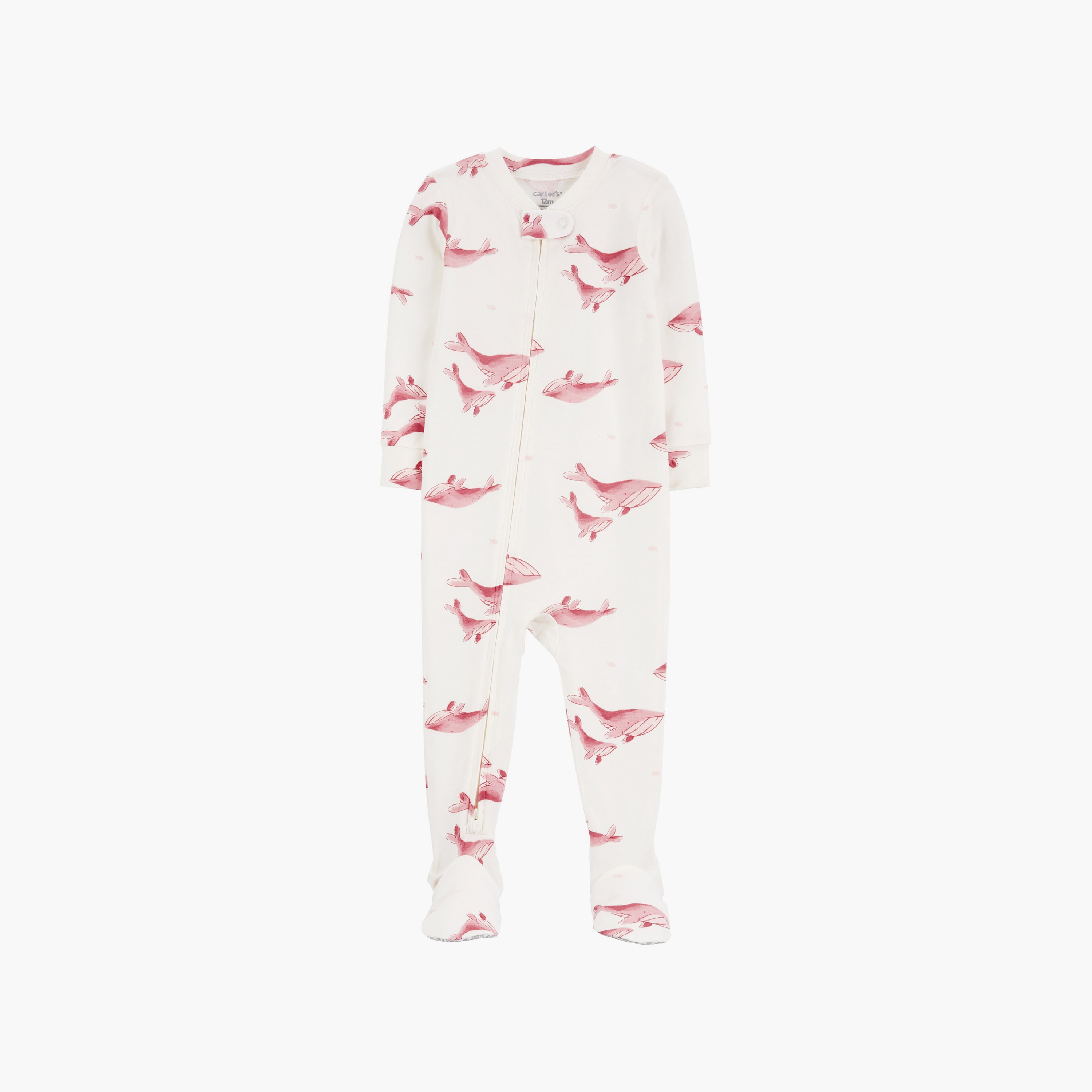 بدلة نوم بأكمام طويلة ومطبوعة  من كارترز-baby-girls-clothing-nightwear-sleepsuits-image-1