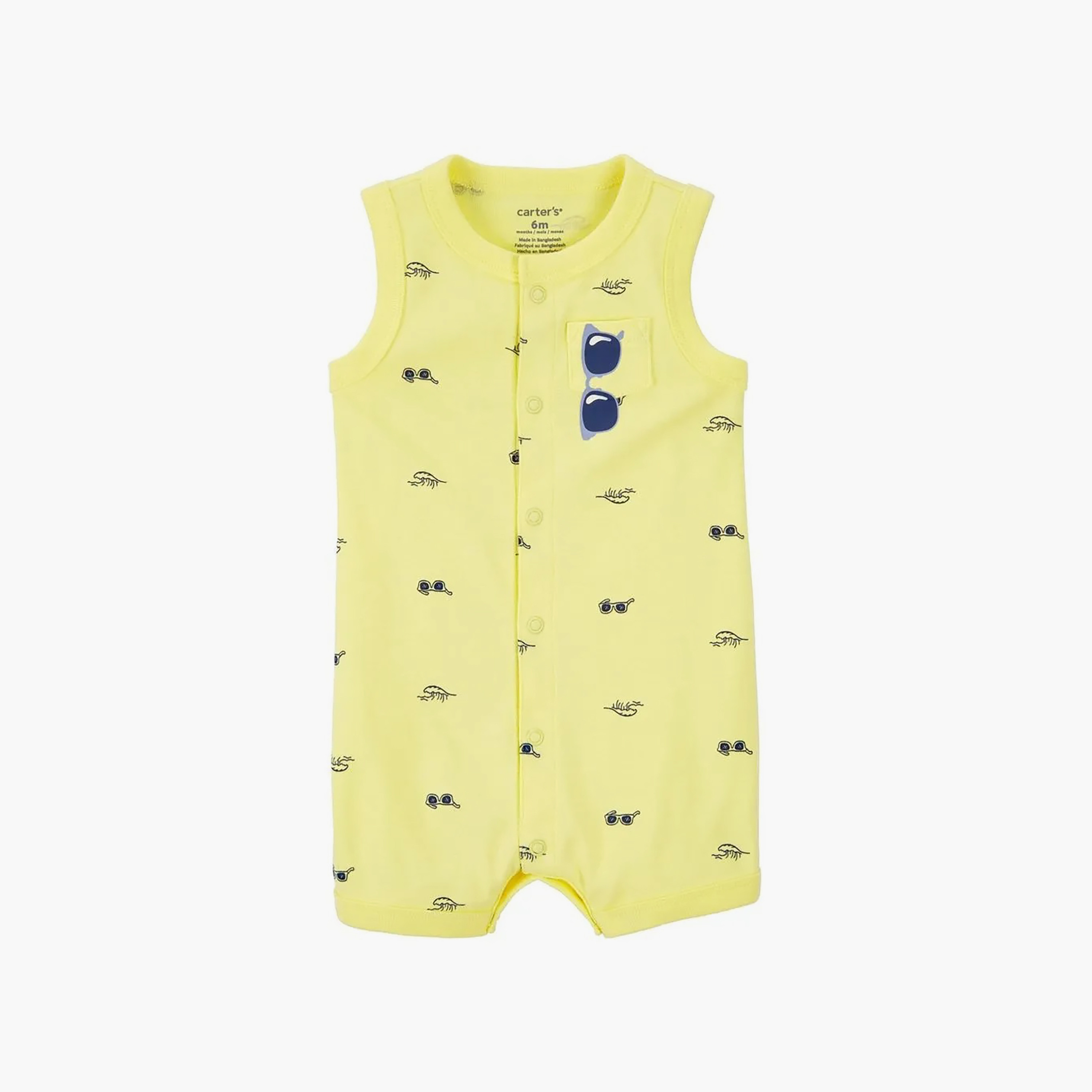 Carters Printed Sleeveless Romper-baby-boys-clothing-winterwear-rompers-image-1