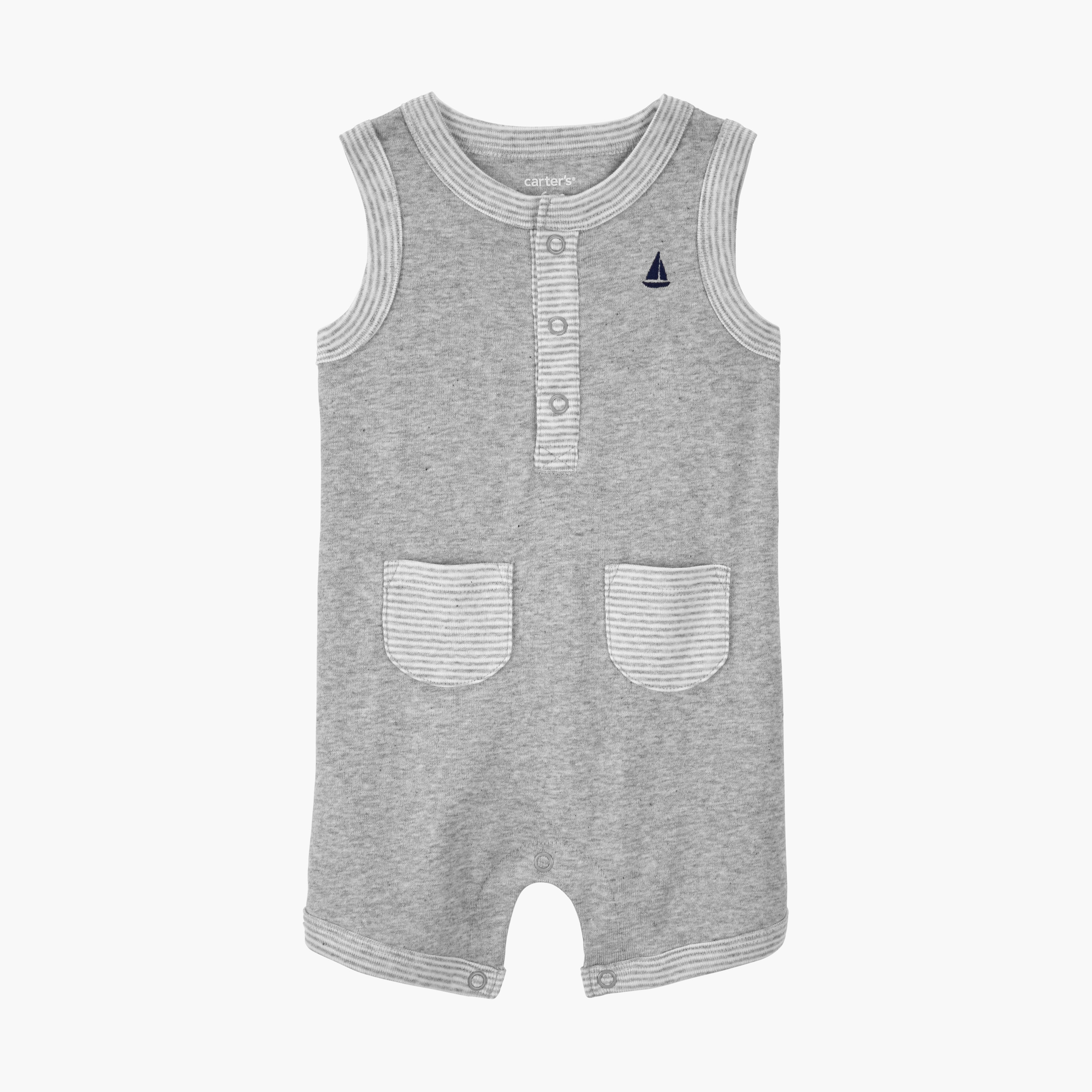 رومبير سادة بلا أكمام من كارترز-baby-boys-clothing-winterwear-rompers-image-1