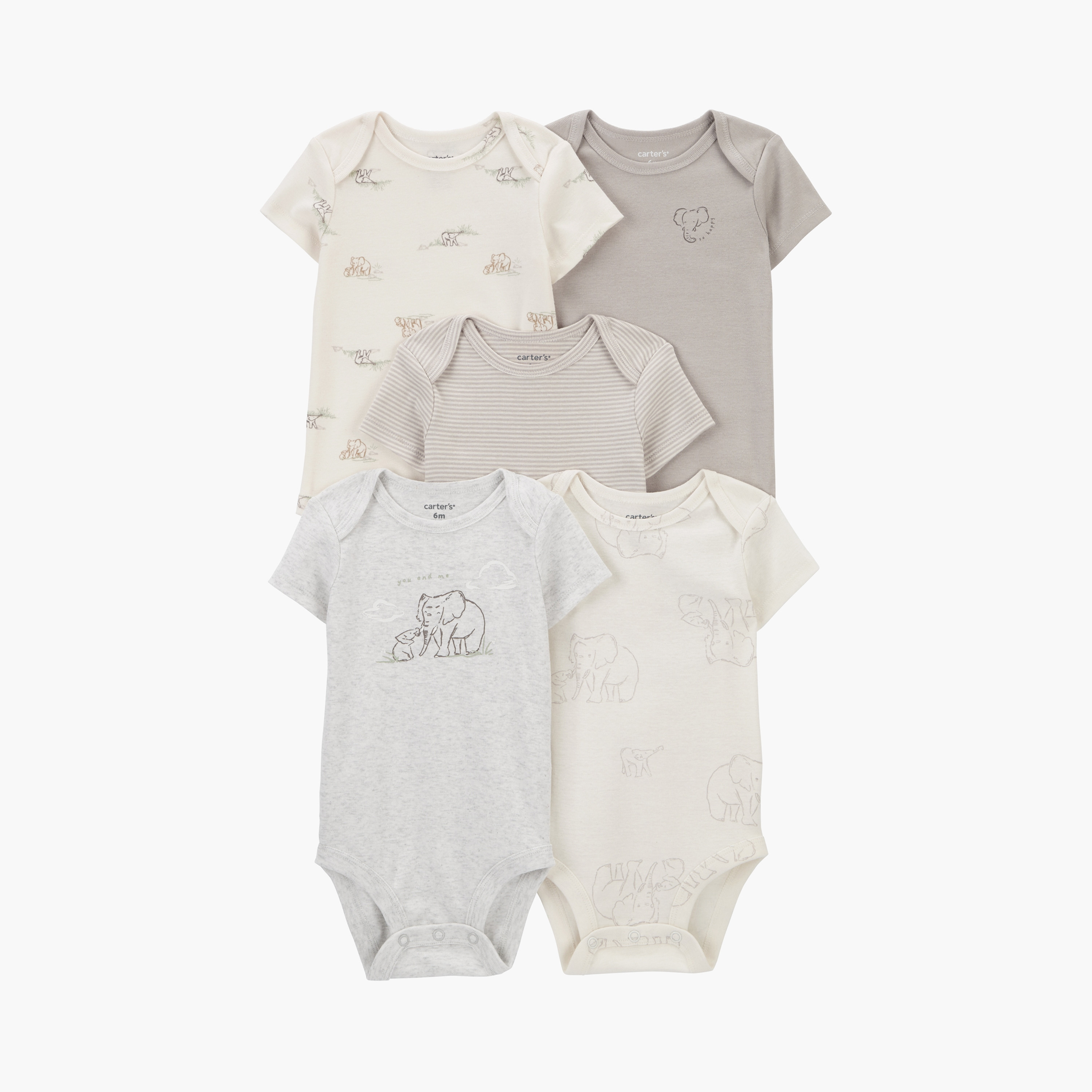 بودي سوت بأكمام قصيرة مطبوعة 5 قطع من كارترز-baby-boys-clothing-bodysuits-image-1