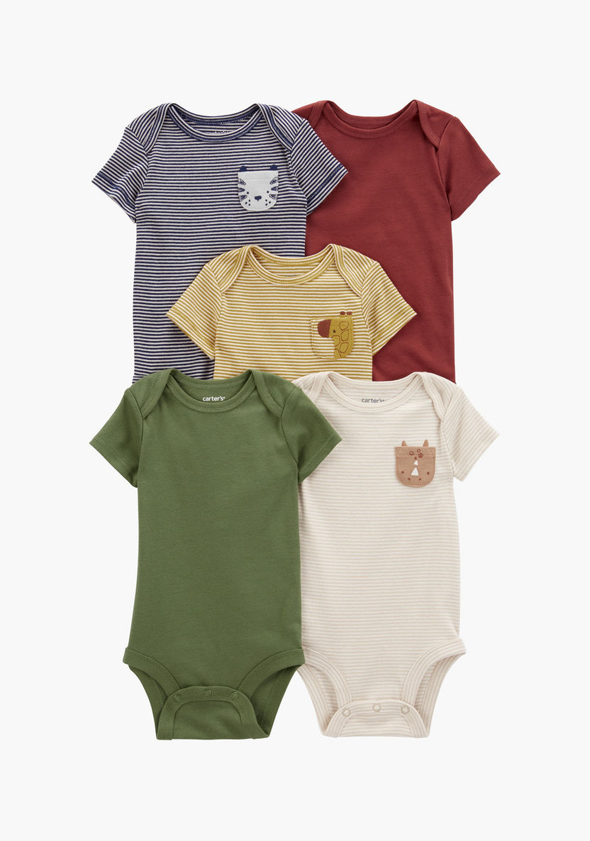 Buy Carter's 5-Piece Striped Short Sleeves Bodysuits Online