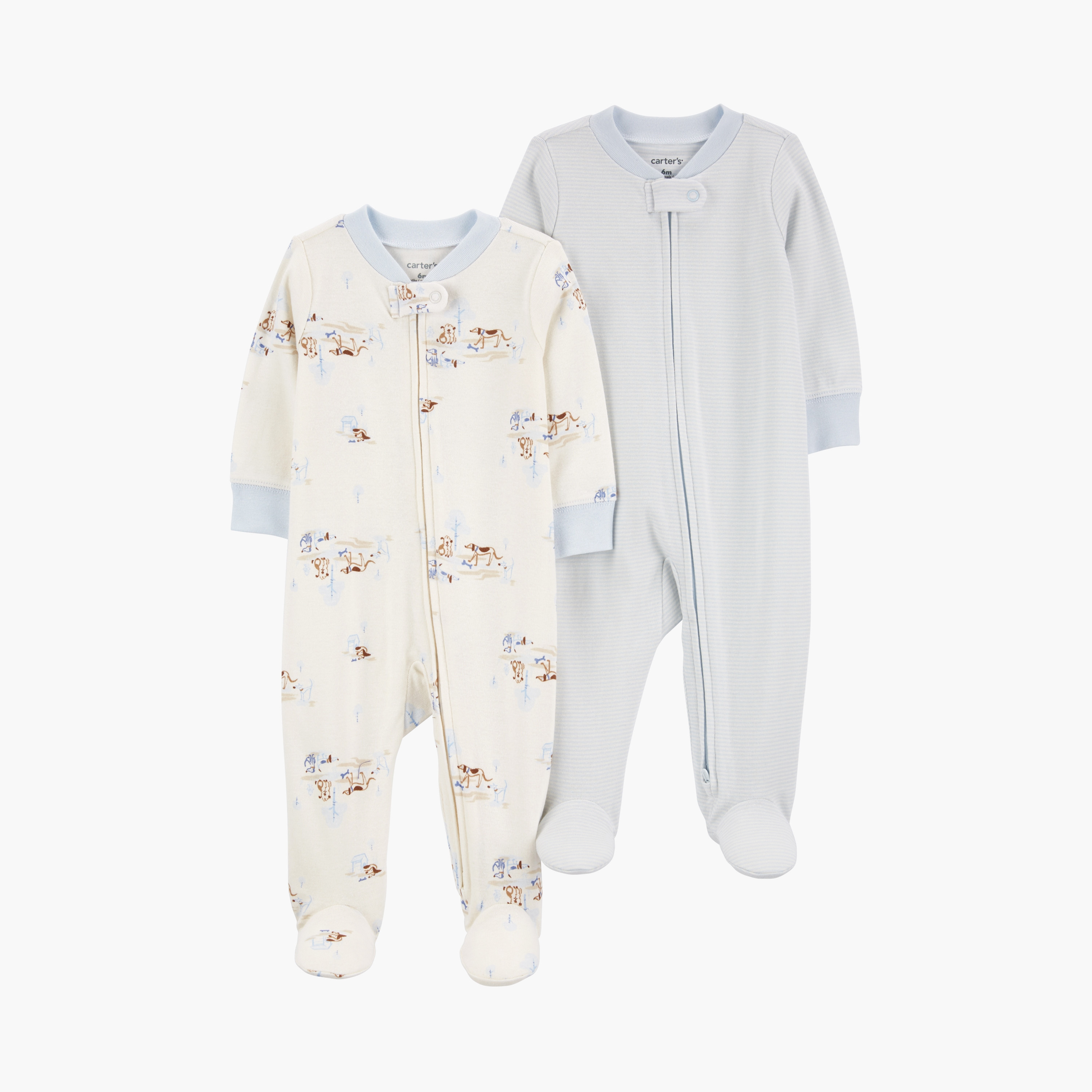 بدلة نوم قطعتين بأكمام طويلة ومطبوعة من كارترز-baby-boys-clothing-nightwear-sleepsuits-image-1