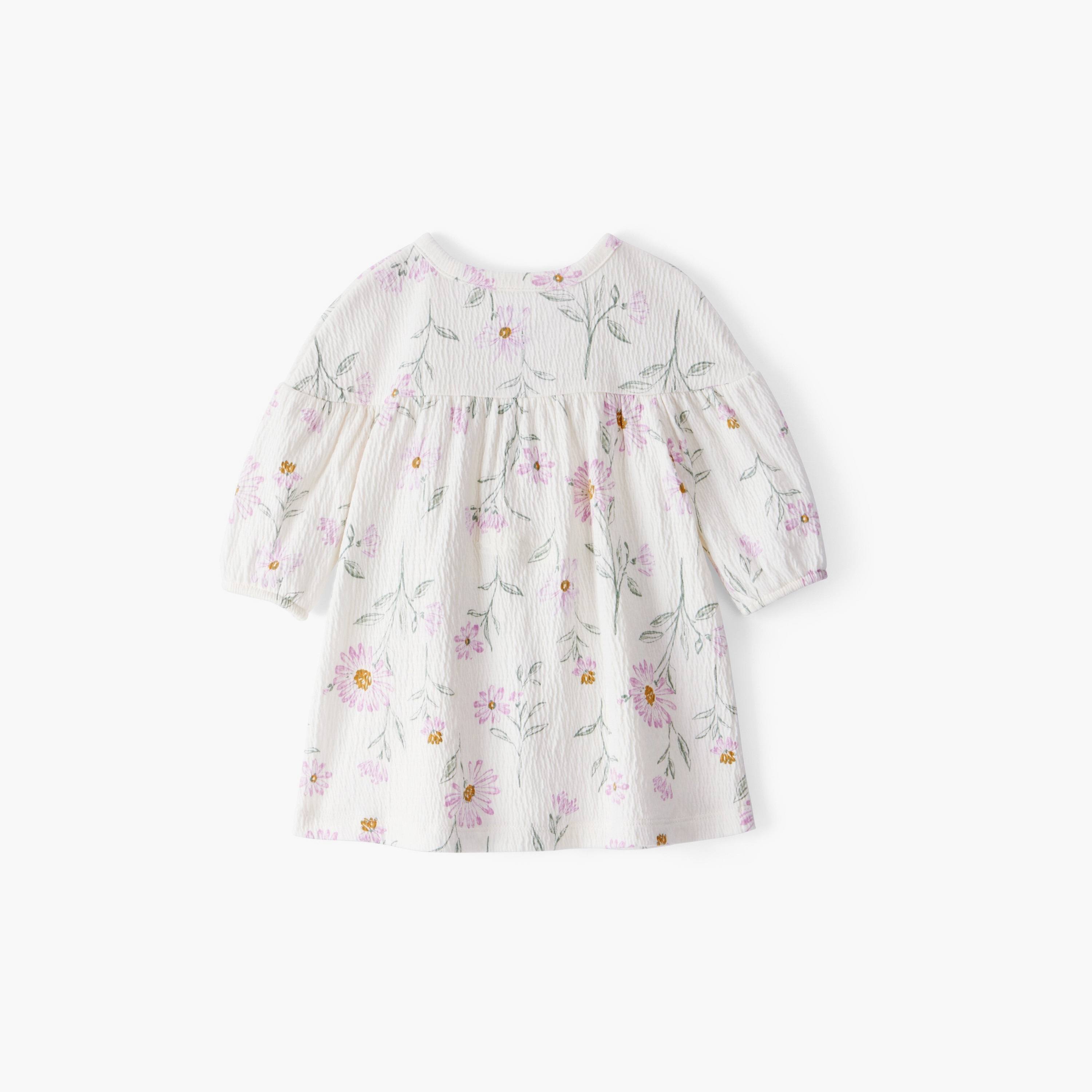 فستان بأكمام طويلة مطبوع عليه زهور مع غطاء حفاضات من كارترز-girls-clothing-dressesandjumpsuits-image-2