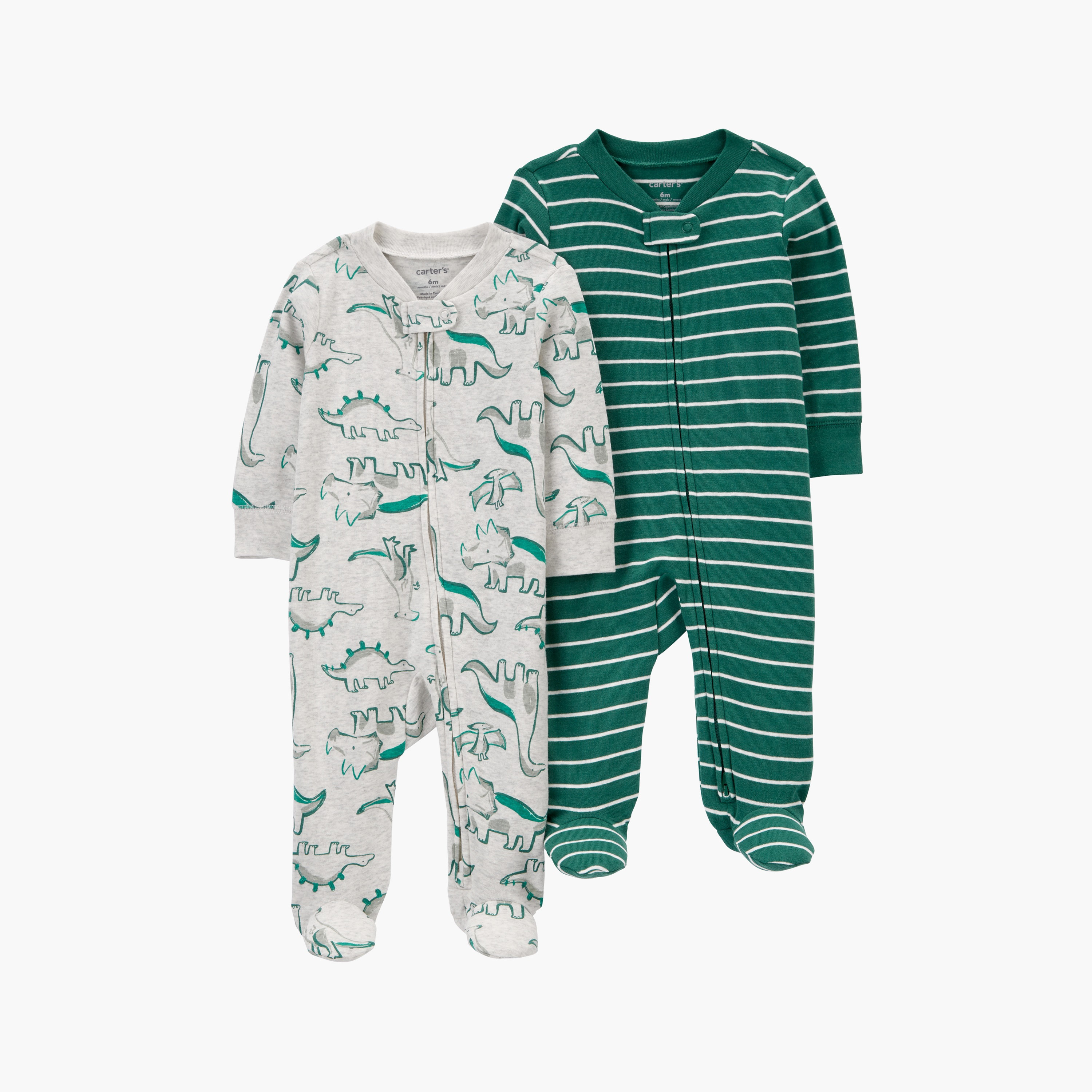 بدلة نوم قطعتين بأكمام طويلة ومطبوعة من كارترز-baby-boys-clothing-nightwear-sleepsuits-image-1