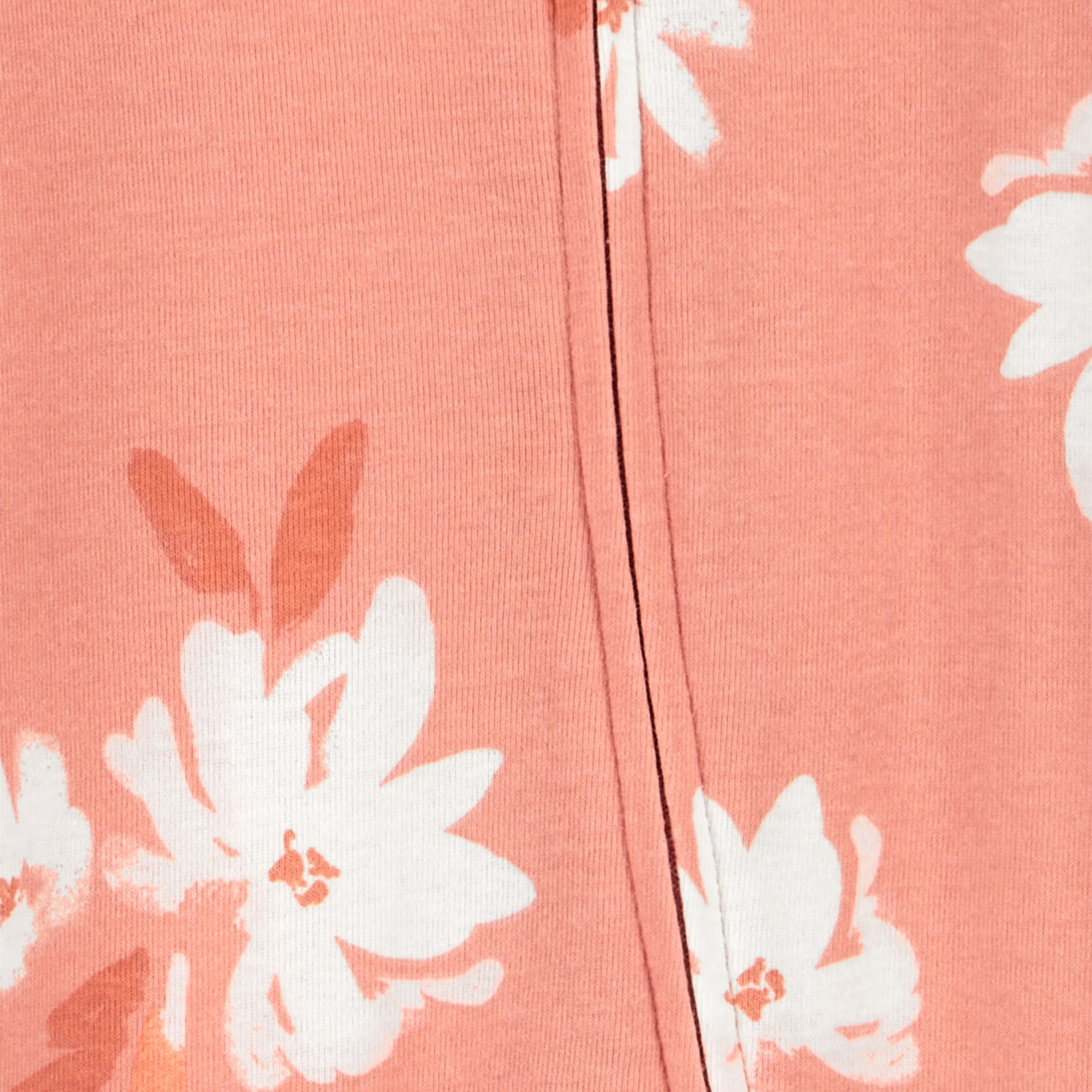 بدلة نوم بأكمام طويلة بطبعة زهور مع قبعة من كارترز-baby-girls-clothing-nightwear-sleepsuits-image-2