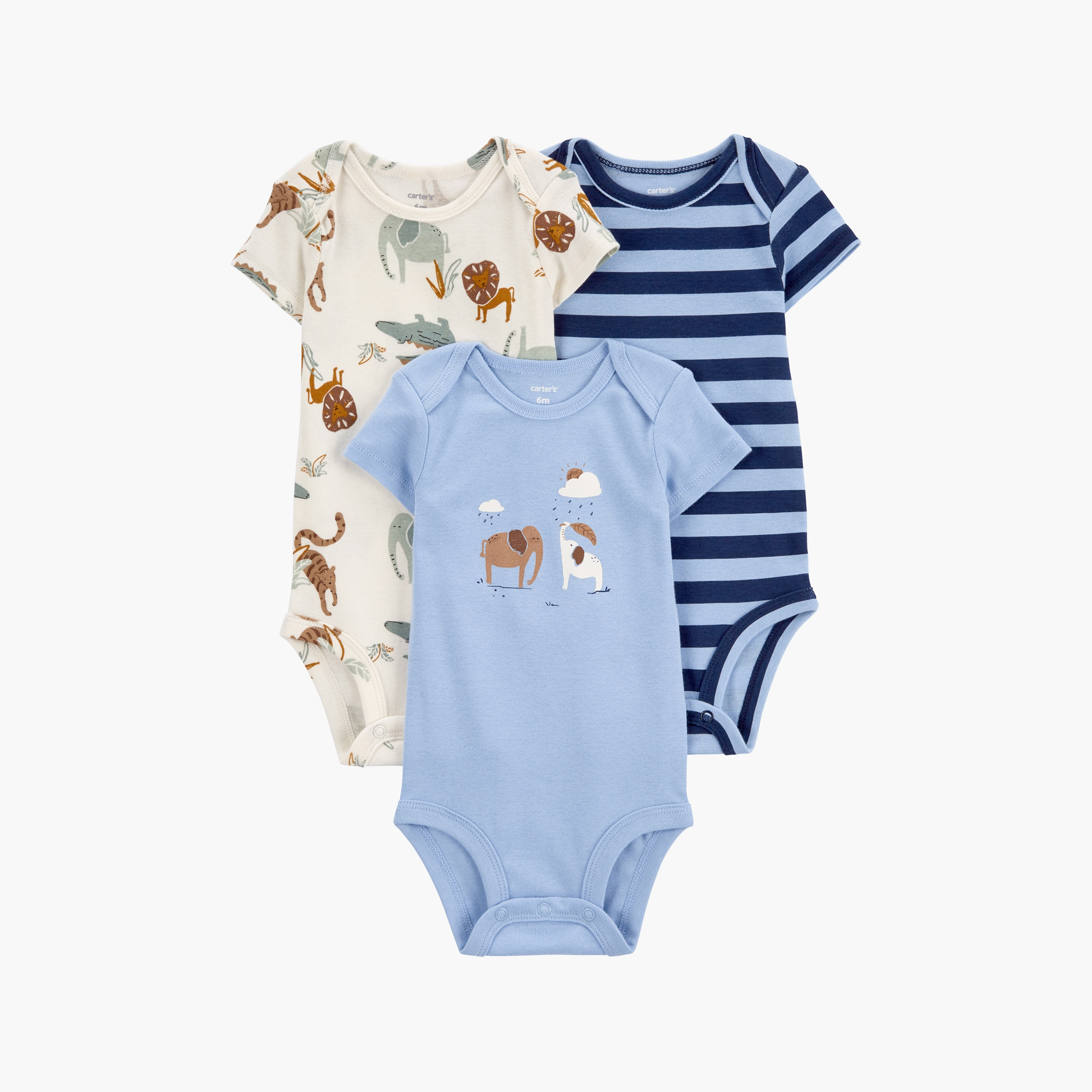 بودي سوت بأكمام قصيرة مطبوعة 3 قطع من كارترز-baby-boys-clothing-multipacks-image-1