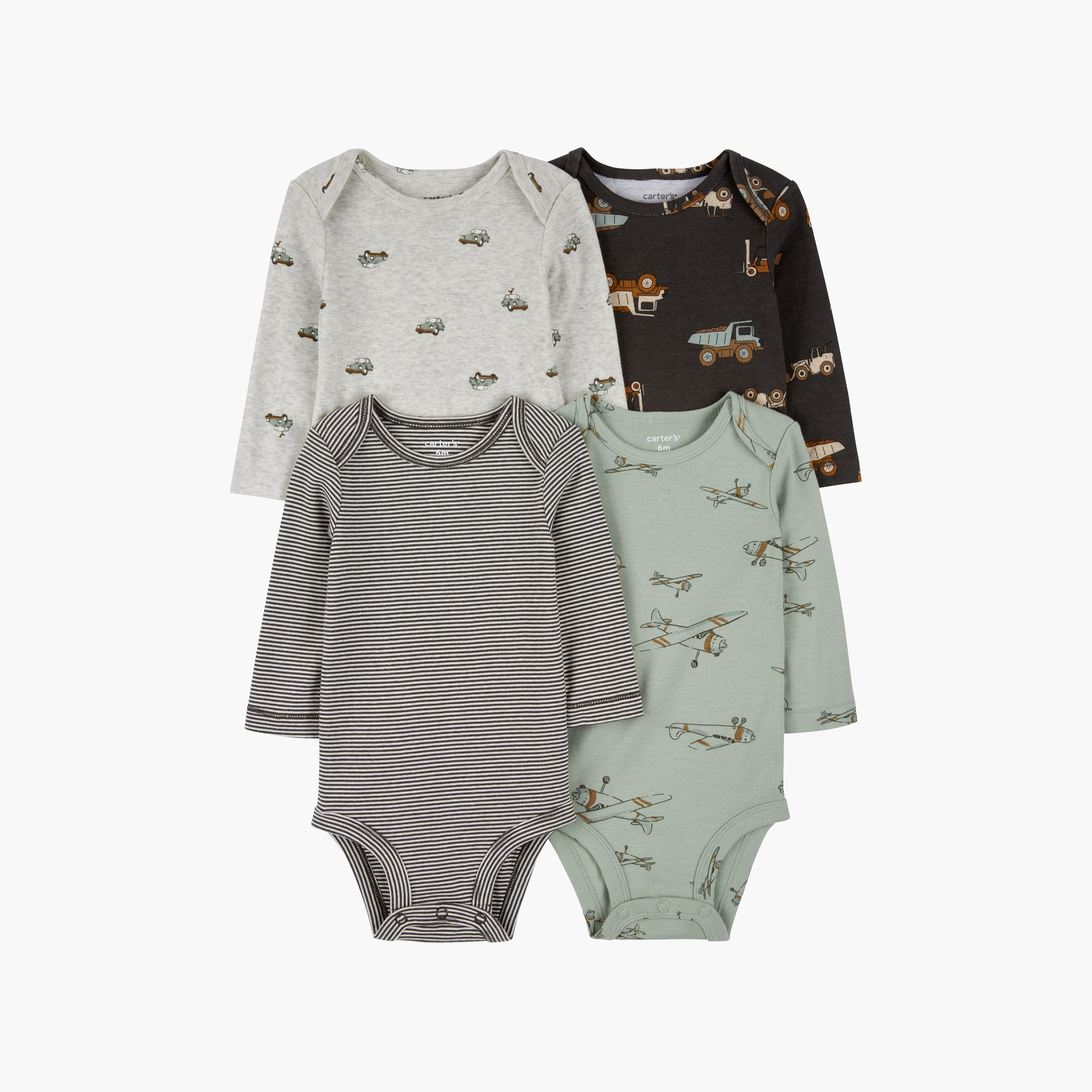 بودي سوت بأكمام قصيرة مطبوعة 4 قطع من كارترز-baby-boys-clothing-multipacks-image-1