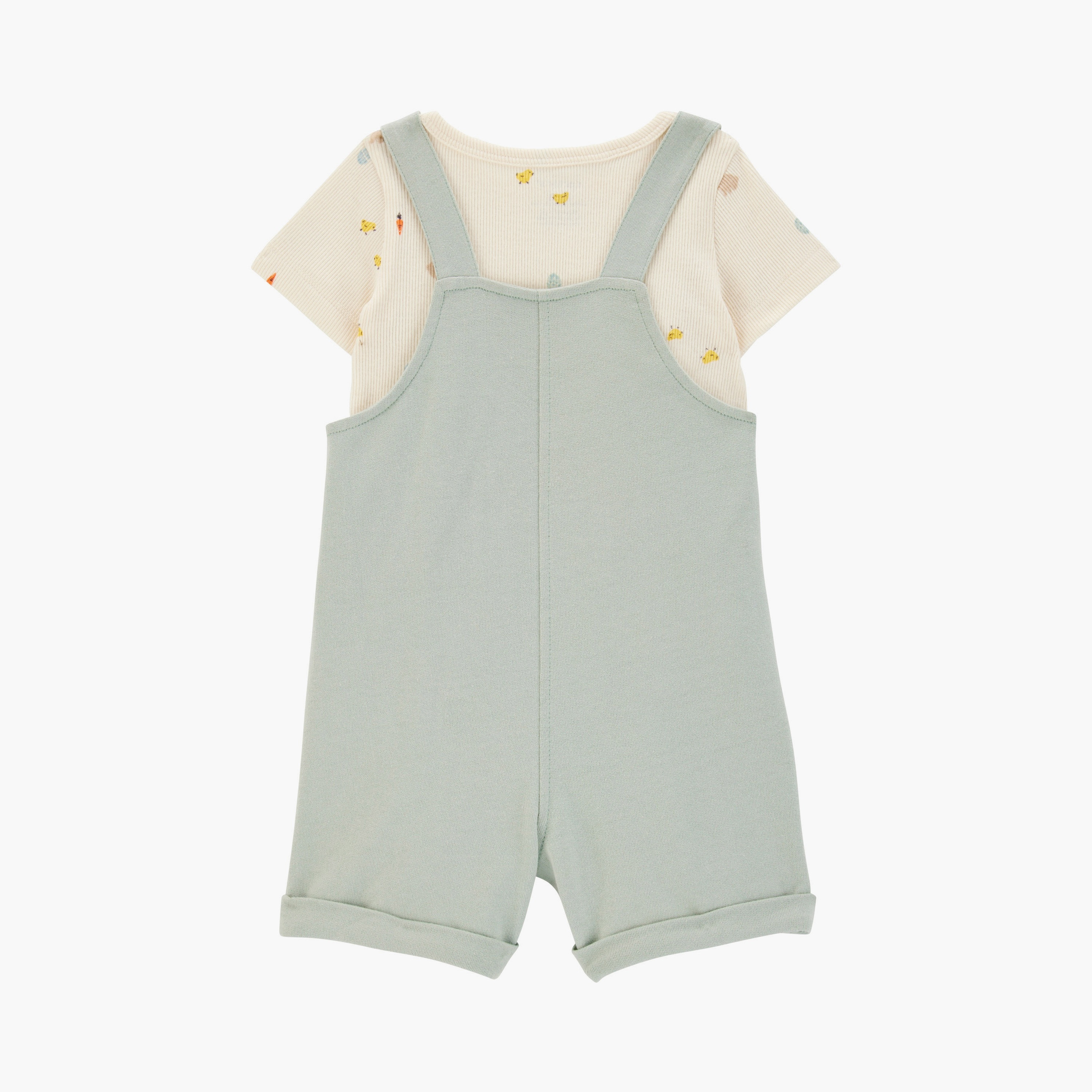 Carter's 2-Piece Bunny Printed Short Sleeves T-Shirt with Dungaree-baby-boys-clothing-setsandcoords-image-2