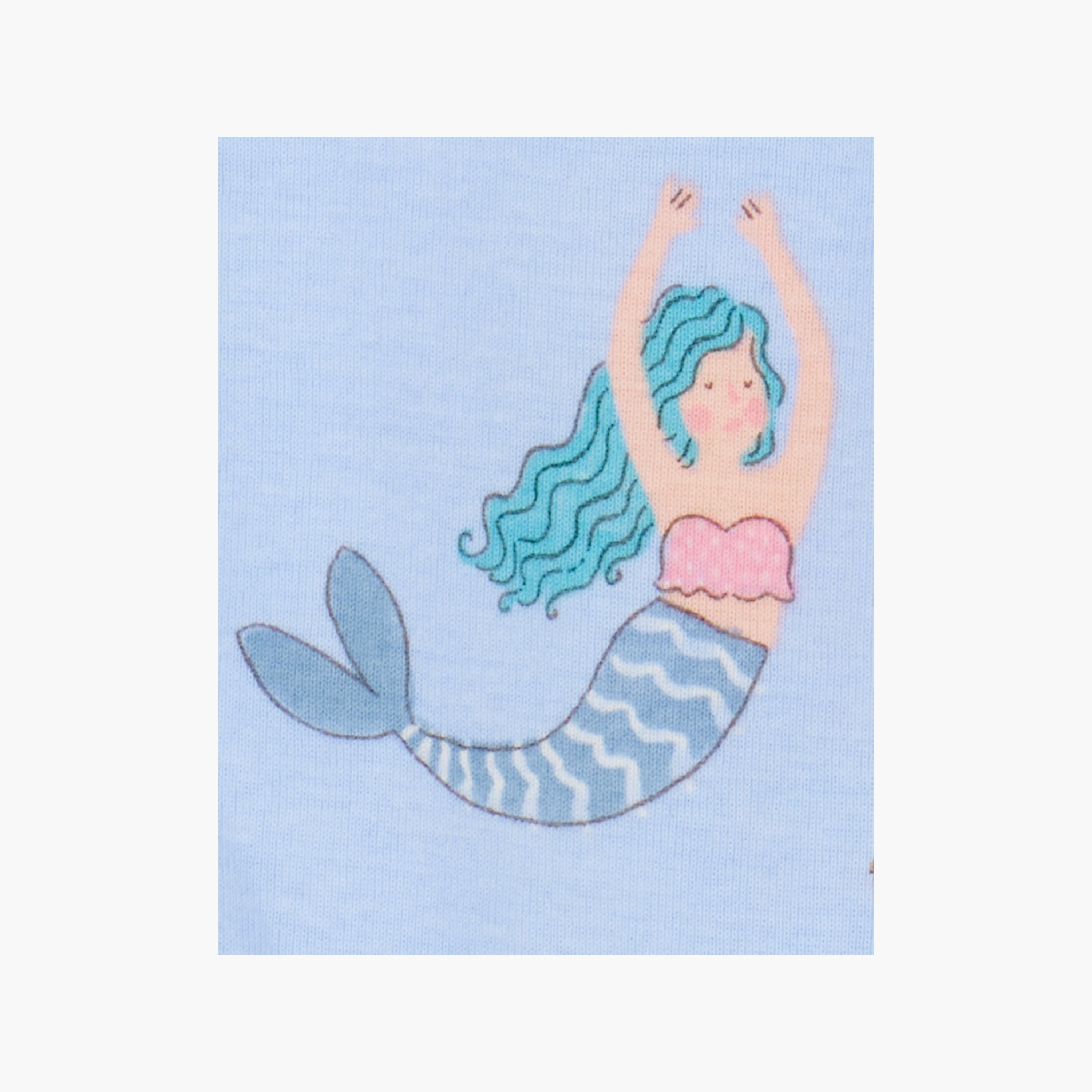Carter's 2-Piece Mermaid Printed Short Sleeves T-Shirts with 2-Piece Shorts-baby-girls-clothing-nightwear-pyjamasets-image-2