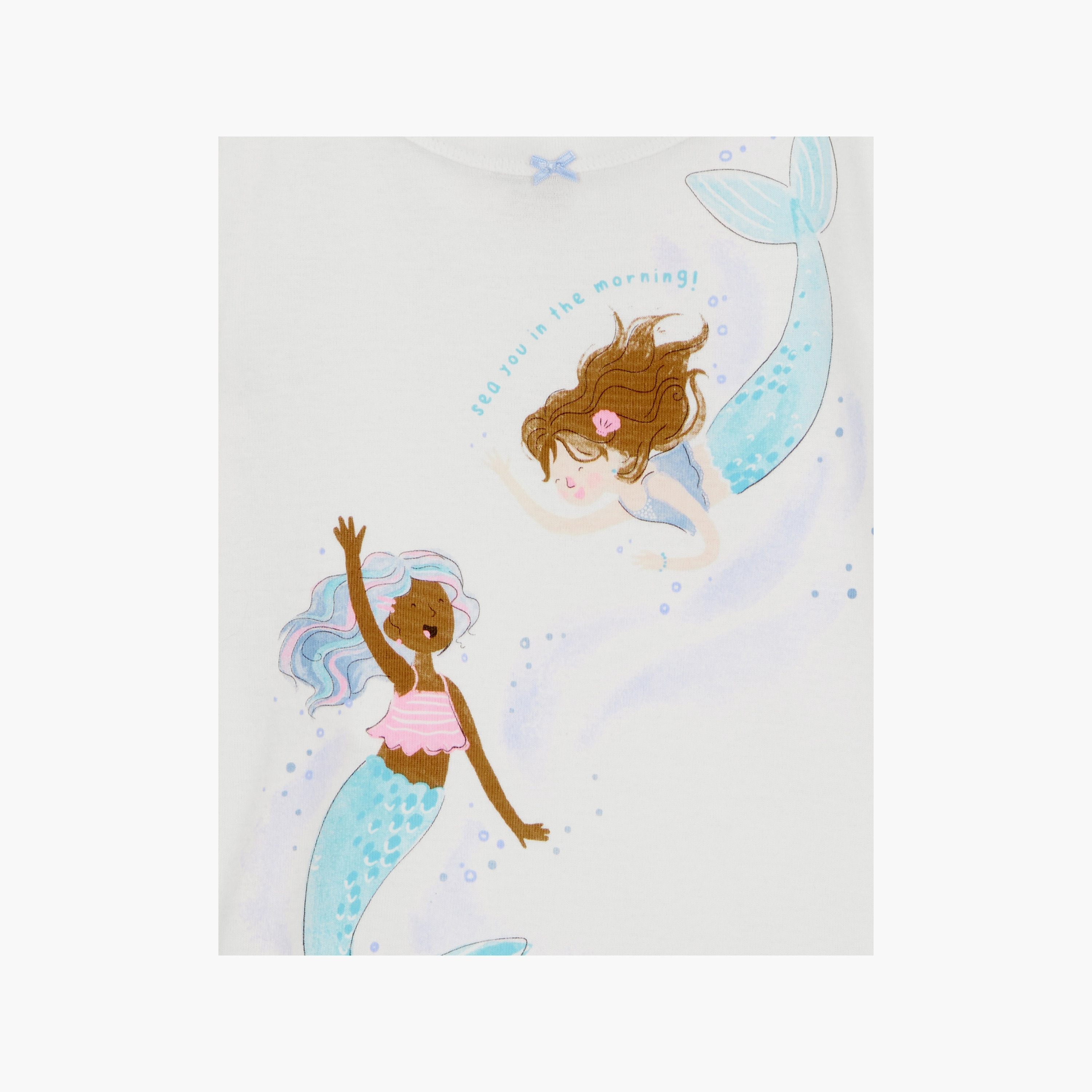 Carter's 2-Piece Mermaid Printed Short Sleeves T-Shirts with 2-Piece Shorts-baby-girls-clothing-nightwear-pyjamasets-image-3