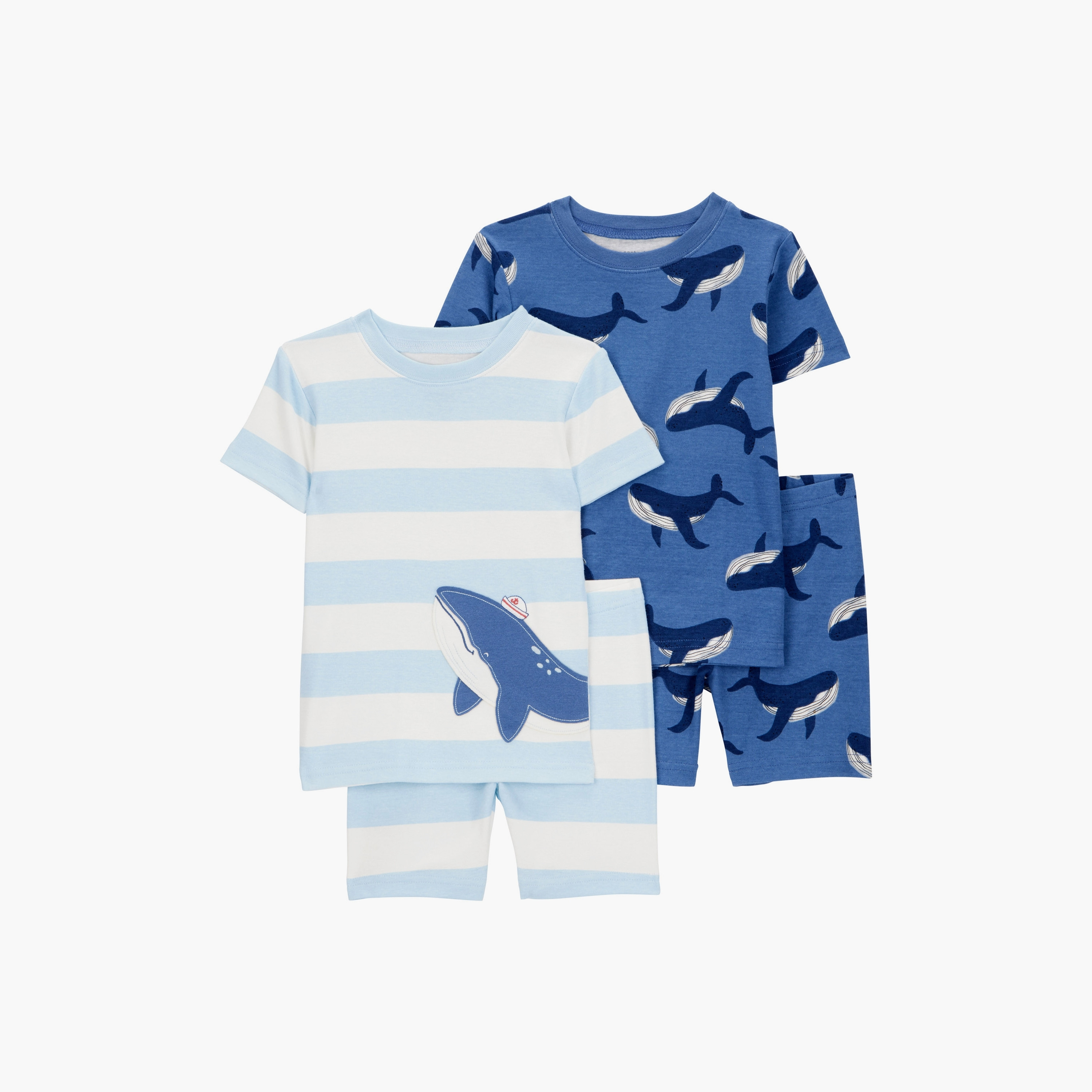 تي شيرت مكون من قطعتين بطبعة صورة حوت بأكمام قصيرة مع شورت مكون من قطعتين من كارترز-baby-boys-clothing-nightwear-pyjamasets-image-1