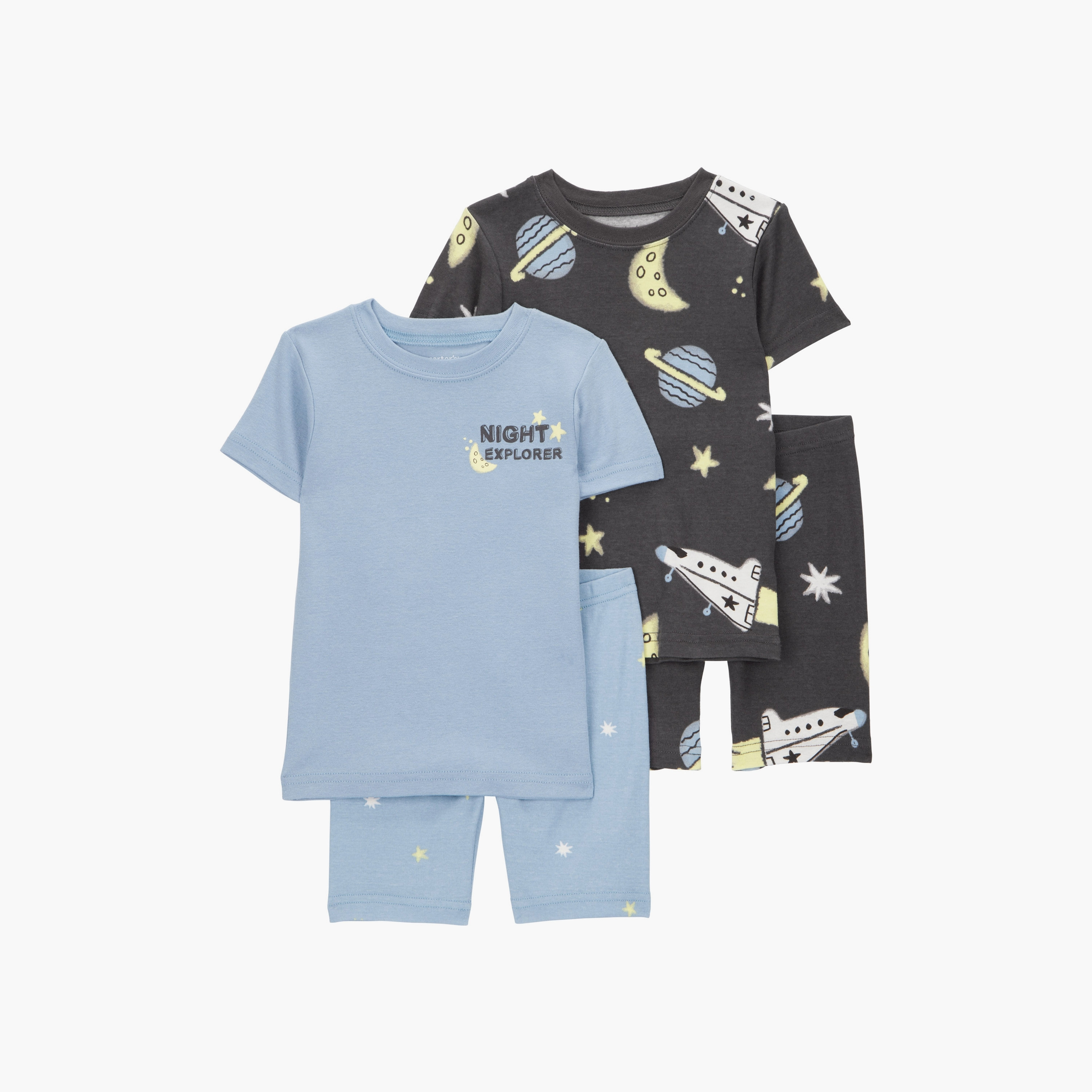 تي شيرت مكون من قطعتين بطبعة صورة فضاء بأكمام قصيرة مع شورت مكون من قطعتين من كارترز-baby-boys-clothing-nightwear-pyjamasets-image-1