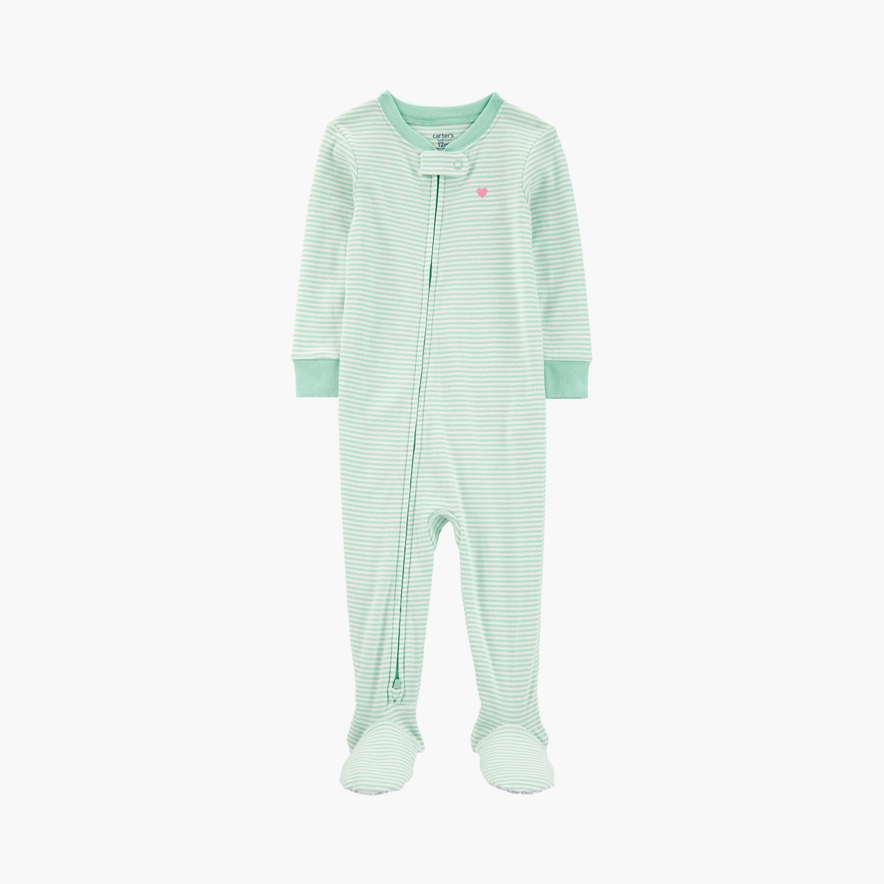 Carter's Striped Long Sleeves Sleepsuit-baby-girls-clothing-nightwear-sleepsuits-image-1