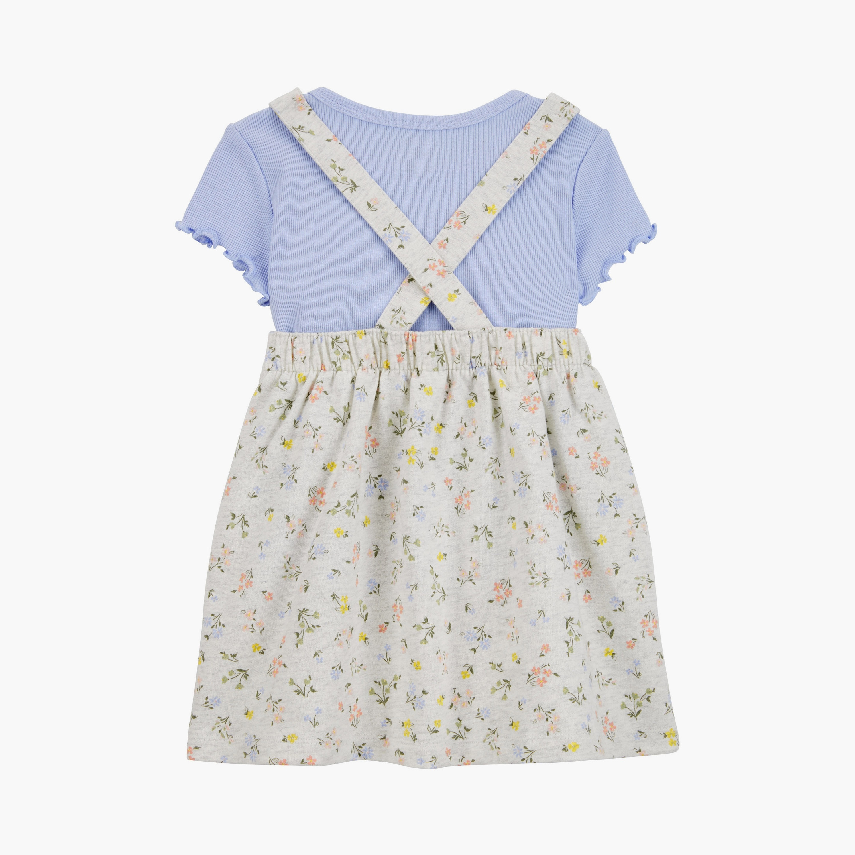 تي شيرت بطبعة زهور بأكمام قصيرة مع فستان من كارترز-baby-girls-clothing-setsandcoords-image-2